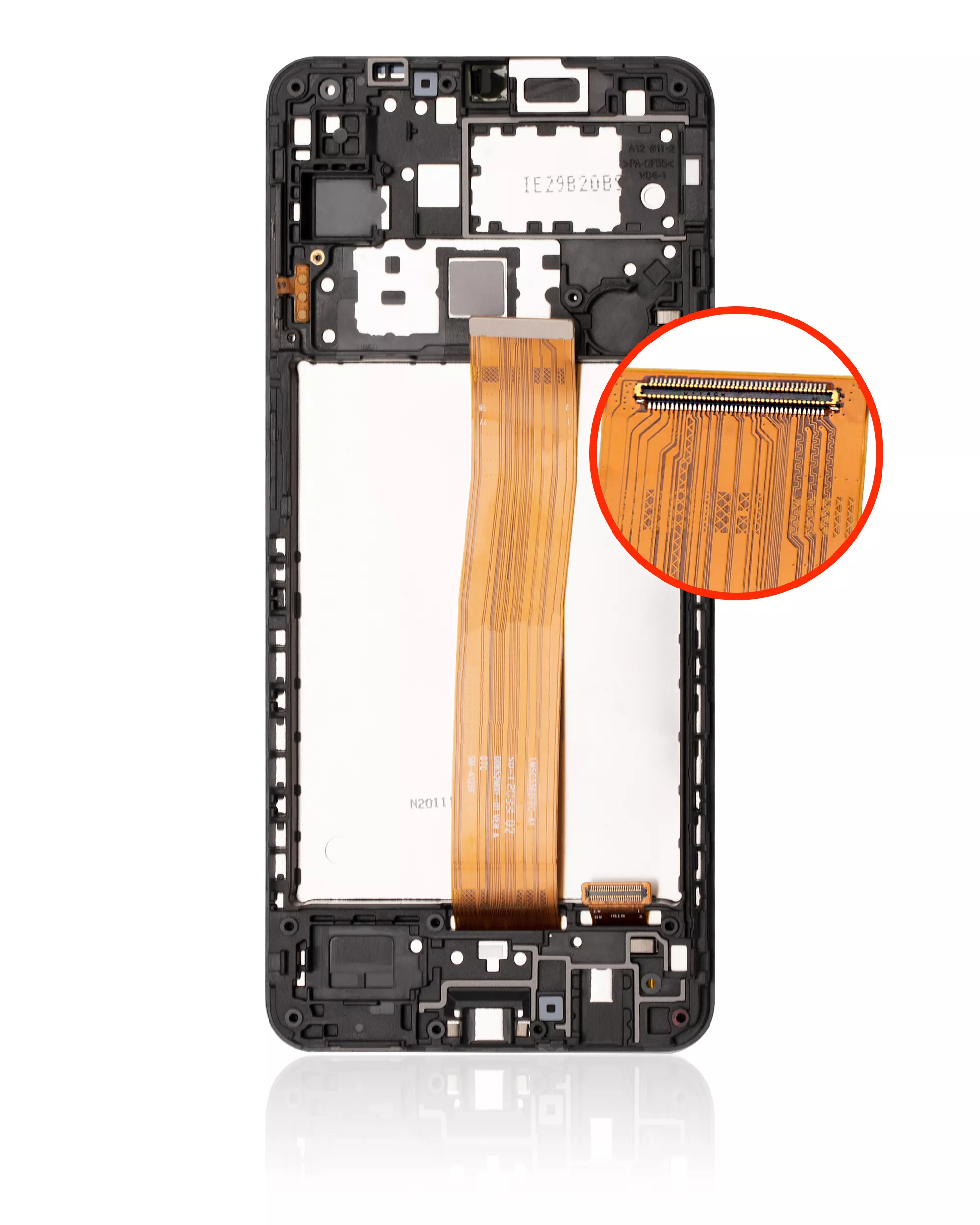 LCD Display mit Rahmen für Samsung Galaxy A12 (A125 / 2020) (Service Pack) – Bild 3