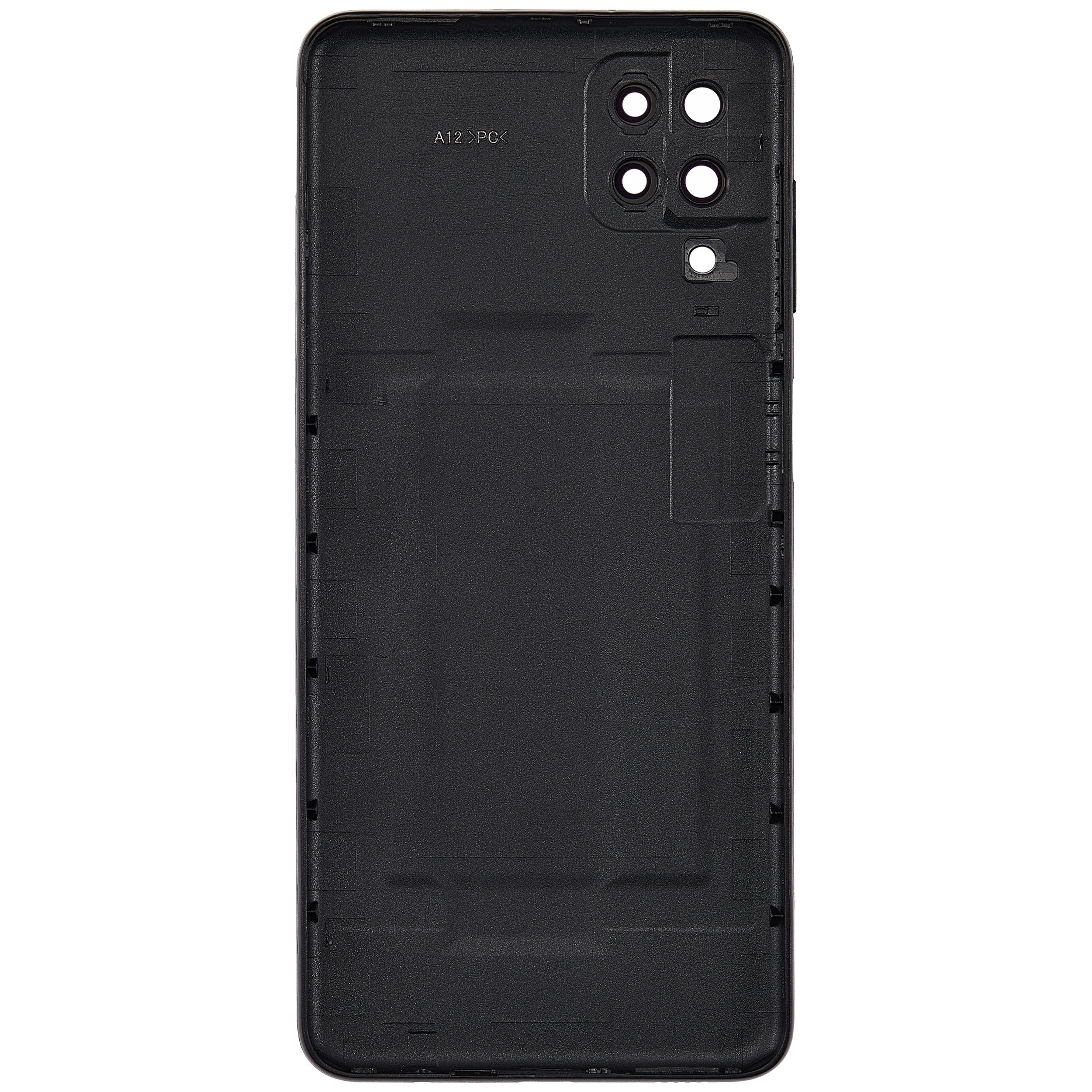 Rückdeckelglas mit Kameraglas für Samsung Galaxy A12 (A125 / 2020) (Aftermarket Plus) (Black (Schwarz)) – Bild 4