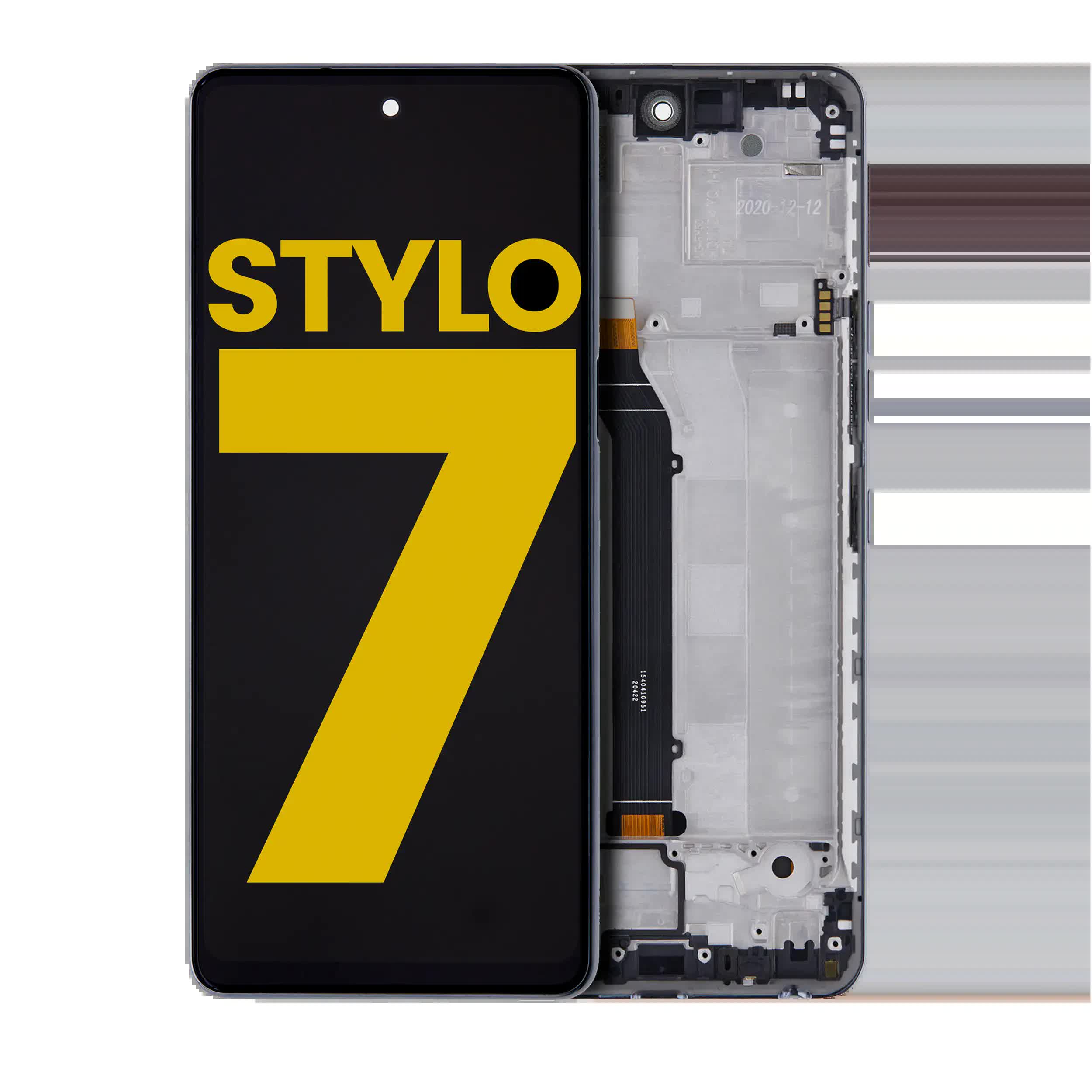 LCD Display mit Rahmen für LG Stylo 7 5G (professionell aufgearbeitet)