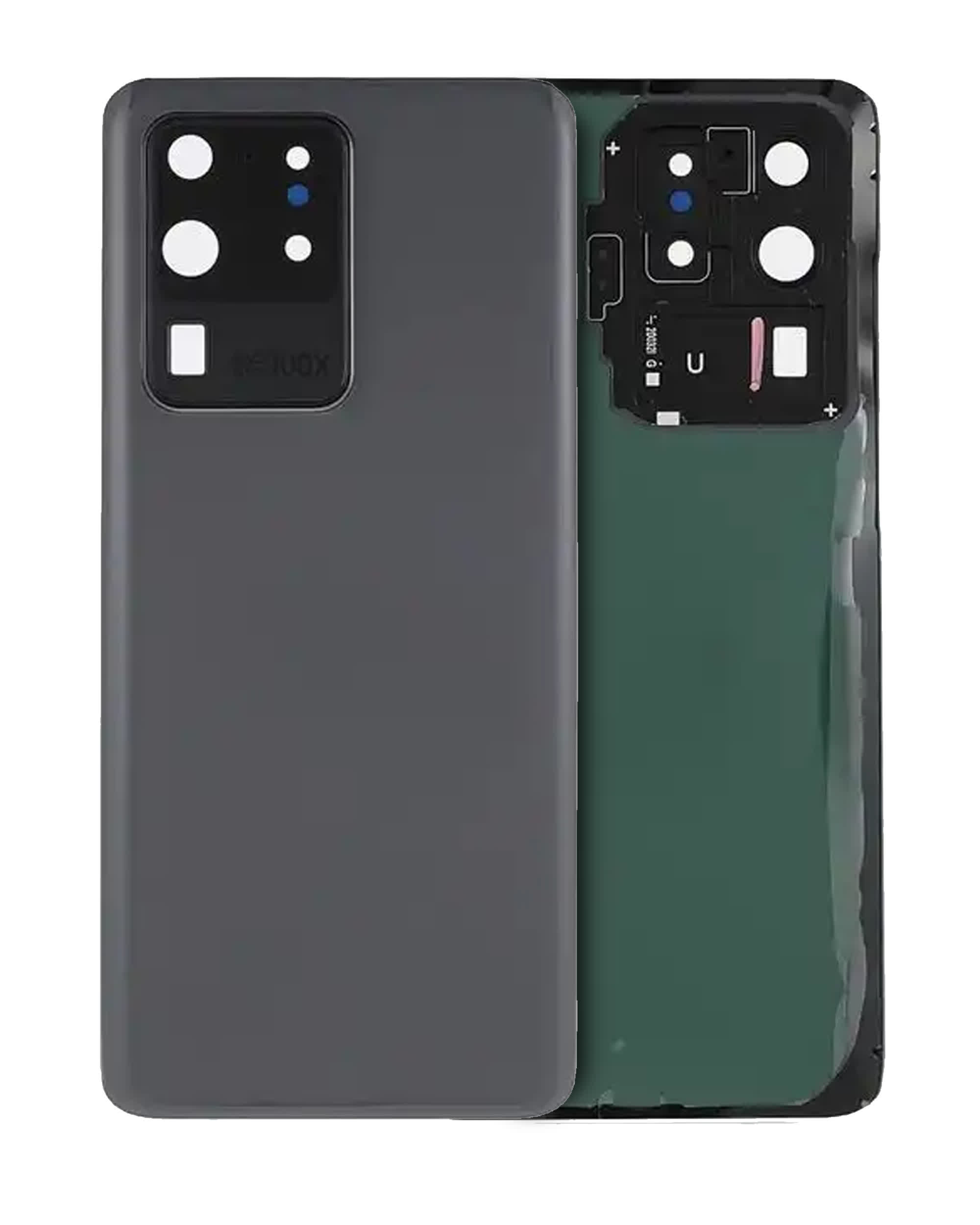Rückdeckelglas mit Kameraglas für Samsung Galaxy S20 Ultra (Service Pack) (Cosmic Gray (Grau))
