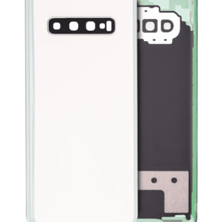 Rückdeckelglas mit Kameraglas für Samsung Galaxy S10 Plus (Service Pack) (Ceramic White)