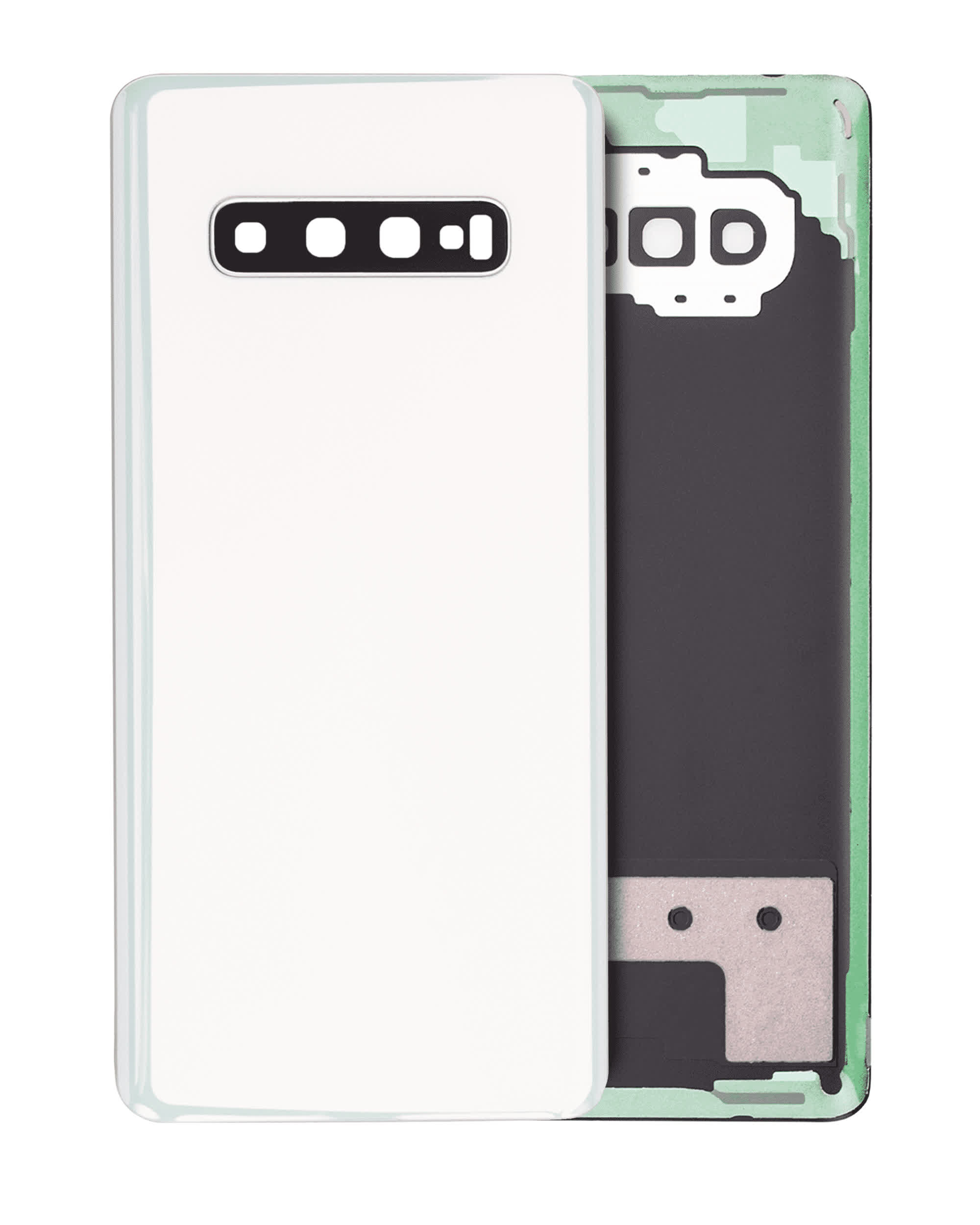 Rückdeckelglas mit Kameraglas für Samsung Galaxy S10 Plus (Service Pack) (Ceramic White)