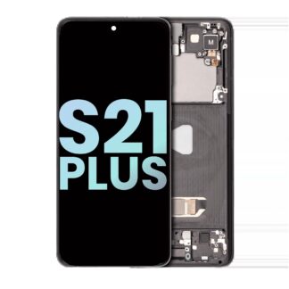 OLED Display mit Rahmen für Samsung Galaxy S21 Plus 5G (Service Pack) (Phantom Black)