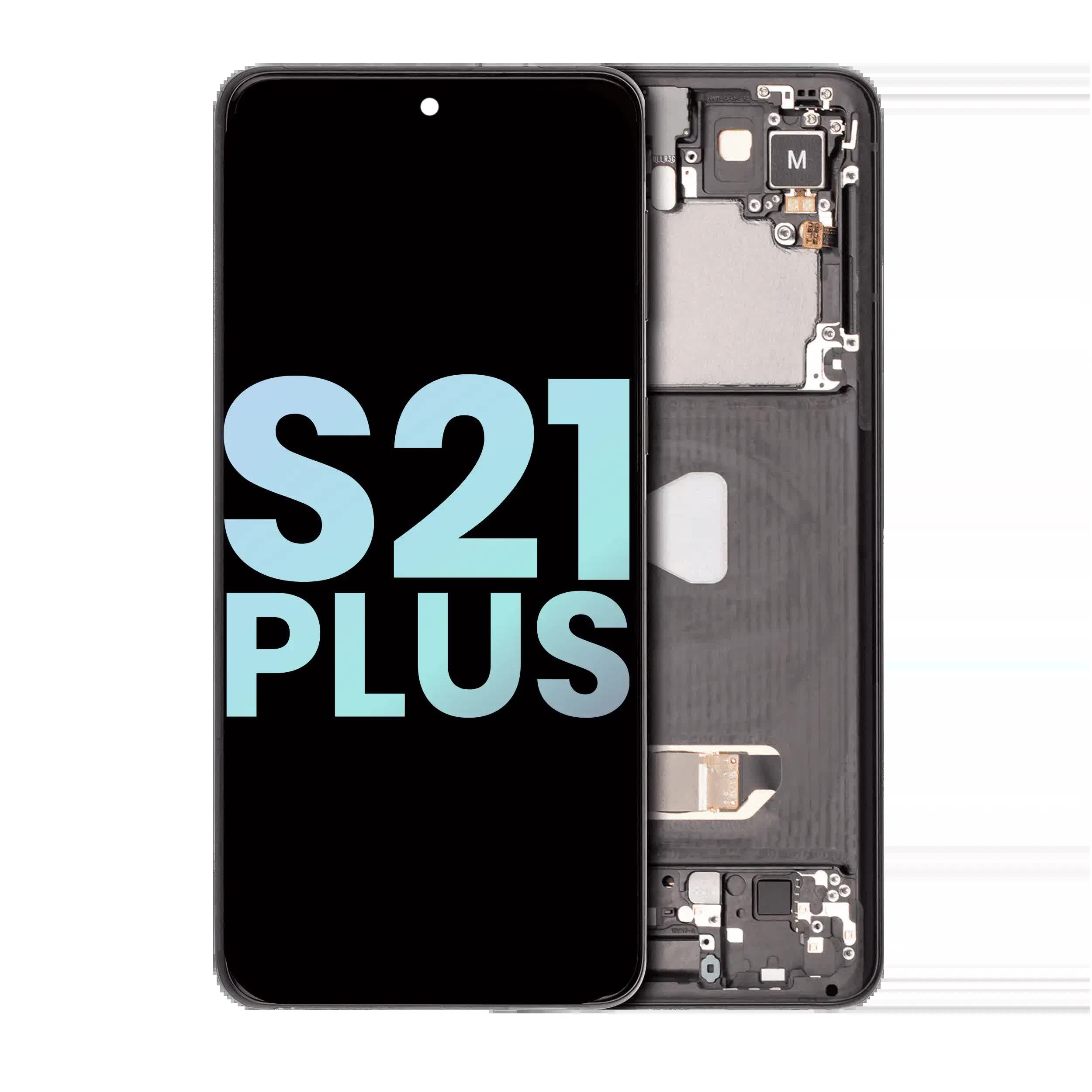 OLED Display mit Rahmen für Samsung Galaxy S21 Plus 5G (Service Pack) (Phantom Black)