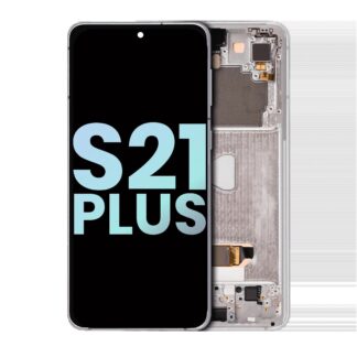 OLED Display mit Rahmen für Samsung Galaxy S21 Plus 5G (Service Pack) (Phantom Silver)