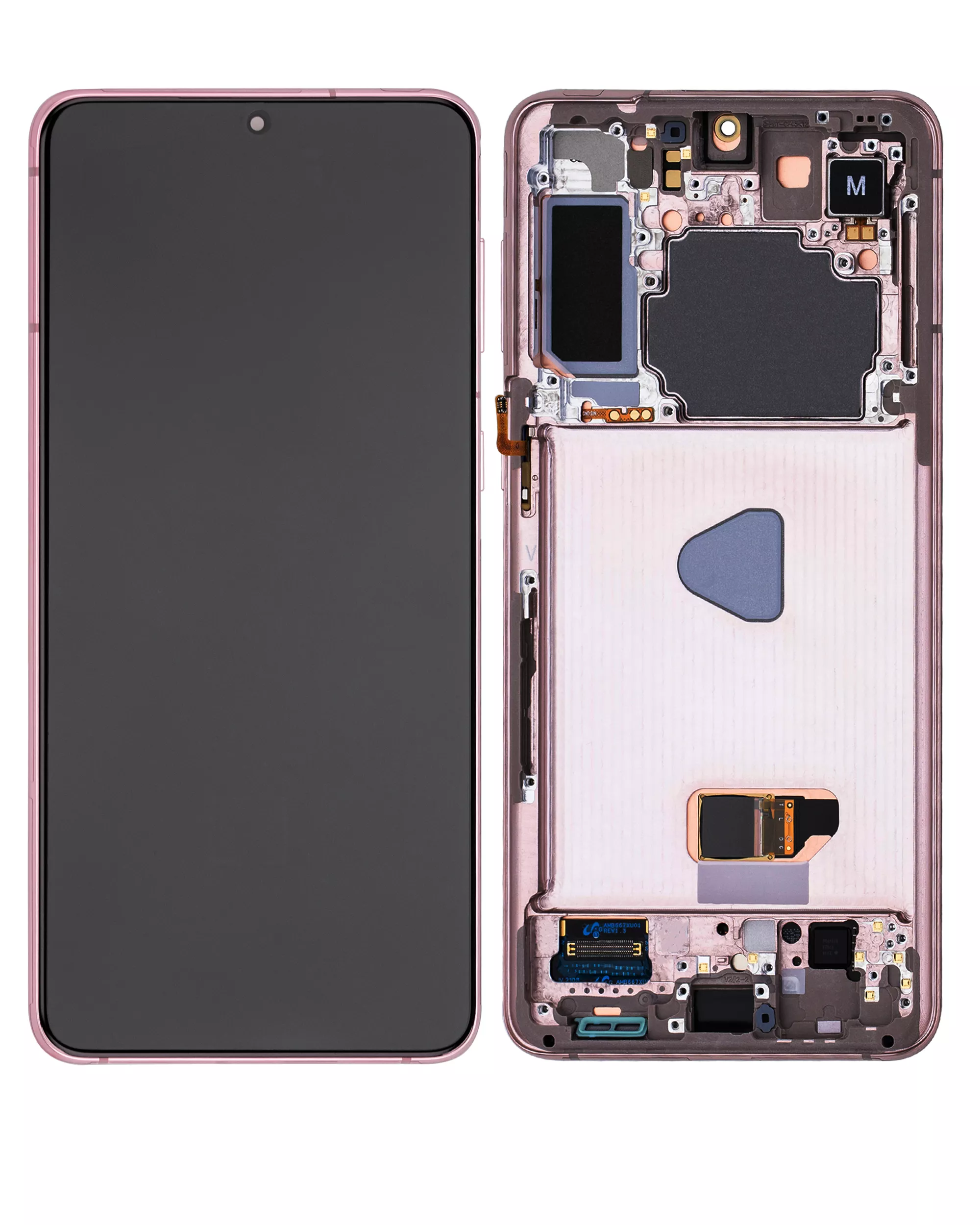 OLED Display mit Rahmen für Samsung Galaxy S21 Plus 5G (Service Pack) (Phantom Violet / Pink / Gold) – Bild 2