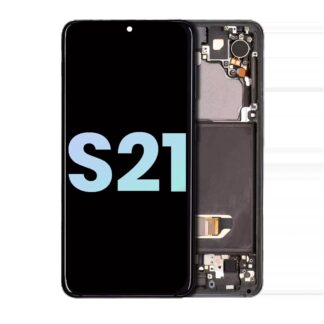 OLED Display mit Rahmen für Samsung Galaxy S21 5G (Service Pack) (Phantom Gray)