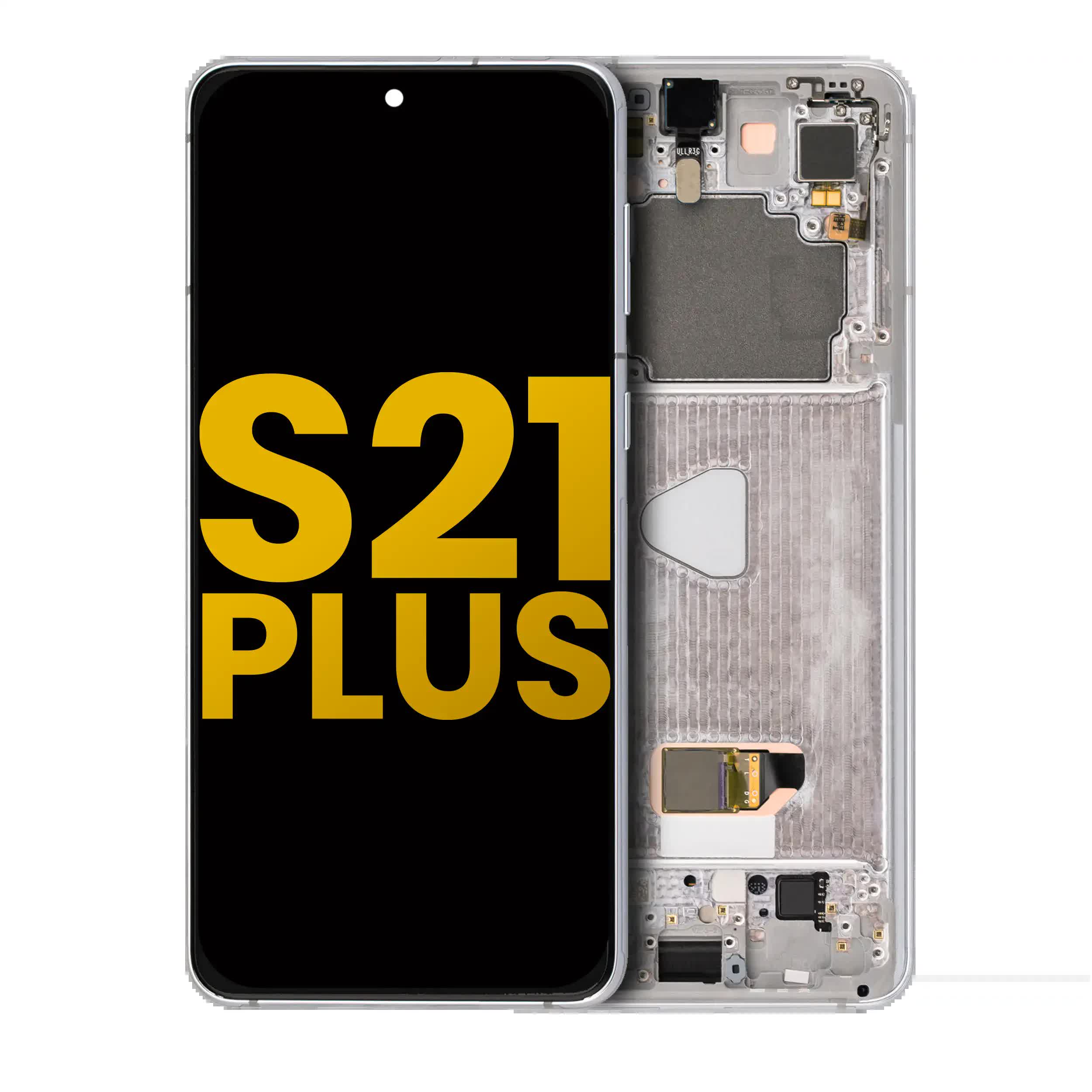 OLED Display mit Rahmen für Samsung Galaxy S21 Plus 5G (professionell aufgearbeitet) (Phantom Silver)