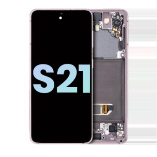 OLED Display mit Rahmen für Samsung Galaxy S21 5G (Service Pack) (Phantom Violet)