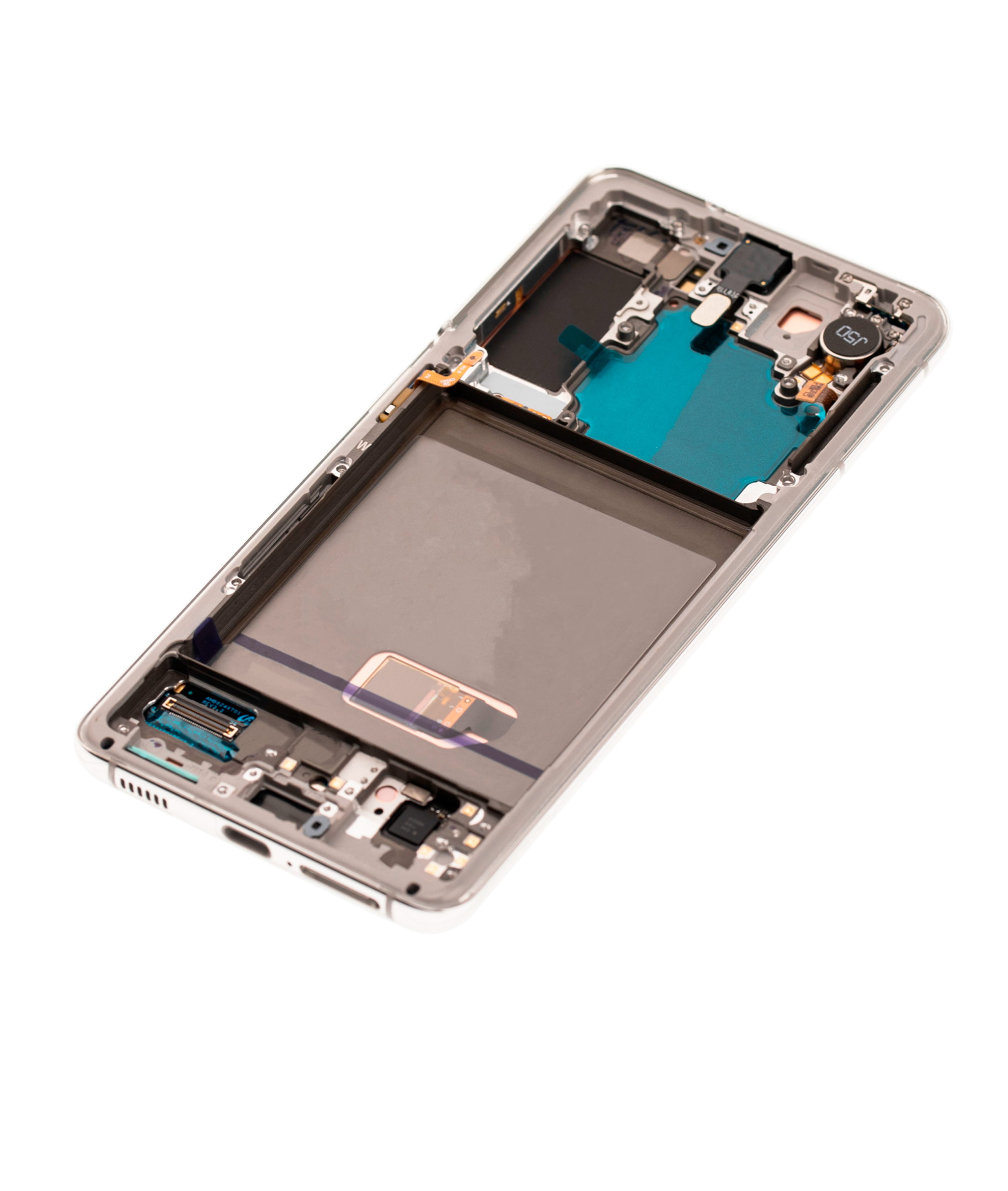 OLED Display mit Rahmen für Samsung Galaxy S21 5G (Service Pack) (Phantom White) – Bild 3