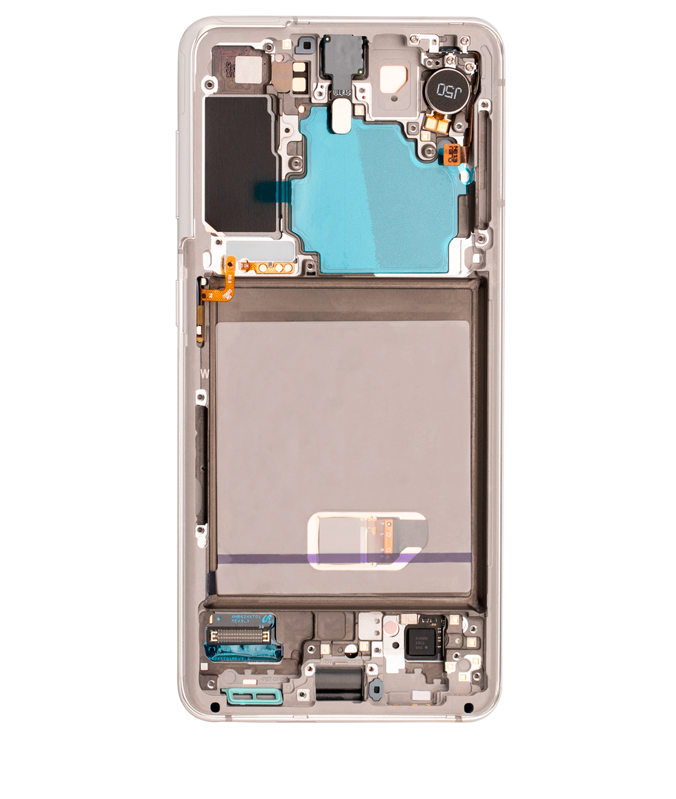 OLED Display mit Rahmen für Samsung Galaxy S21 5G (Service Pack) (Phantom White) – Bild 4