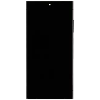 OLED Display mit Rahmen für Samsung Galaxy S24 Ultra (professionell aufgearbeitet) (Titanium Black)