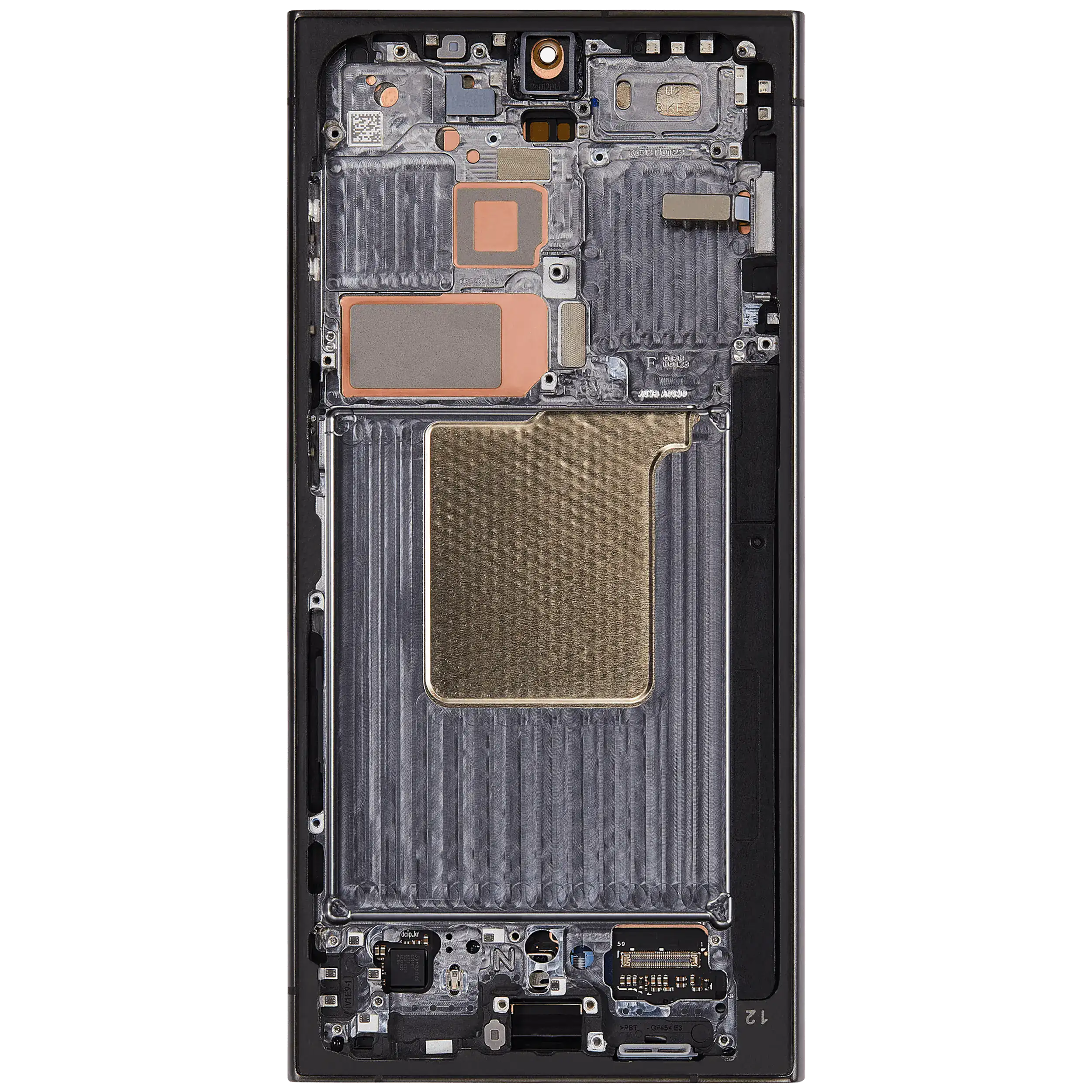 OLED Display mit Rahmen für Samsung Galaxy S24 Ultra (professionell aufgearbeitet) (Titanium Black) – Bild 4