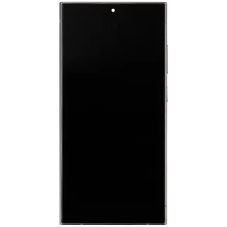 OLED Display mit Rahmen für Samsung Galaxy S24 Ultra (professionell aufgearbeitet) (Titanium Gray (Grau))