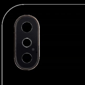 Rückkamera-Glas mit Halterung und Blende für iPhone XS / XS Max (Real Sapphire) (Premium) (Gold) (10er-Pack)