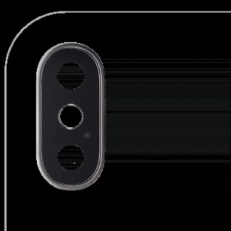 Rückkamera-Glas mit Halterung und Blende für iPhone X (Real Sapphire) (Premium) (Silver (Silber)) (10er-Pack)