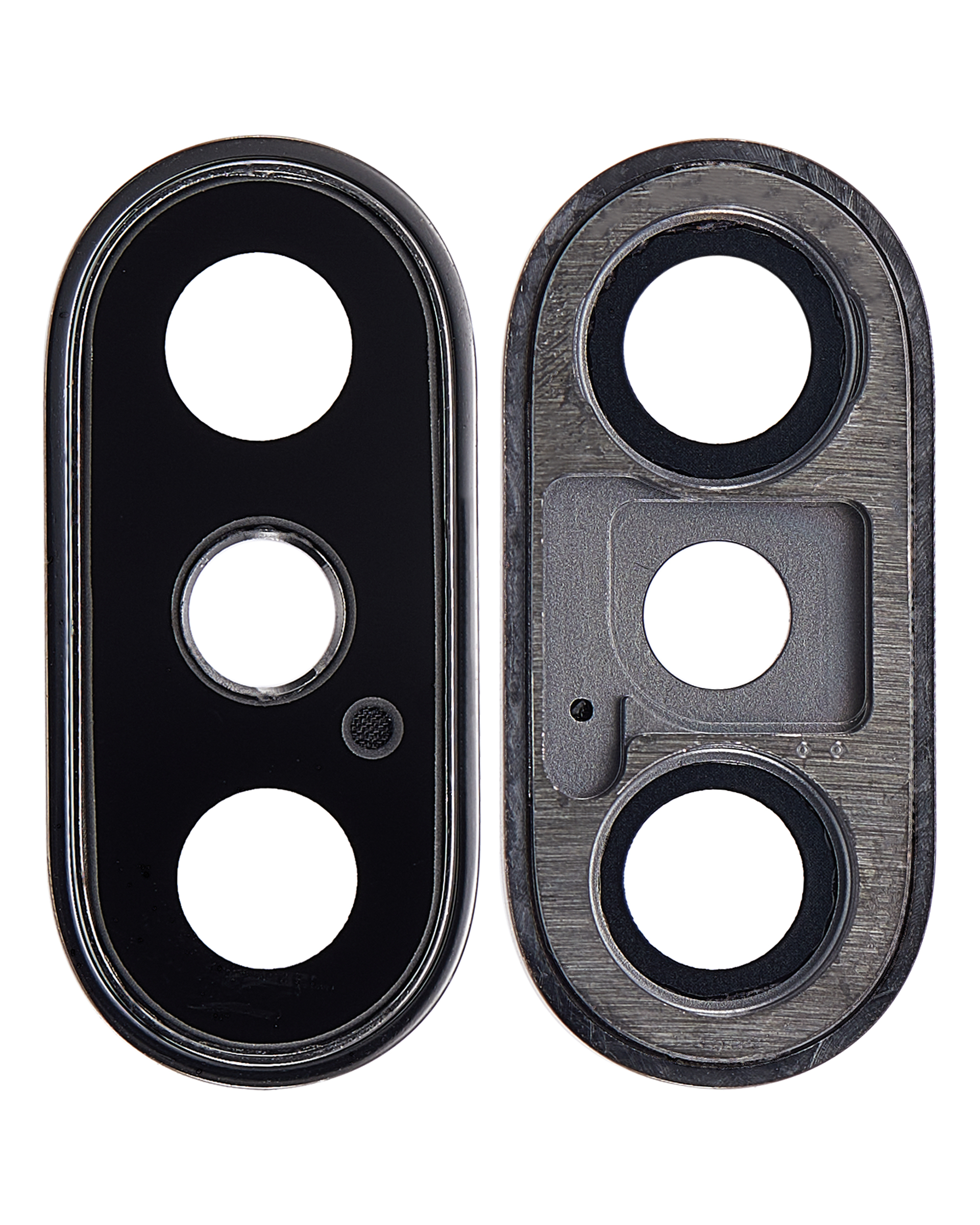Rückkamera-Glas mit Halterung und Blende für iPhone XS / XS Max (Aftermarket Plus) (Space Gray) (10er-Pack) – Bild 2