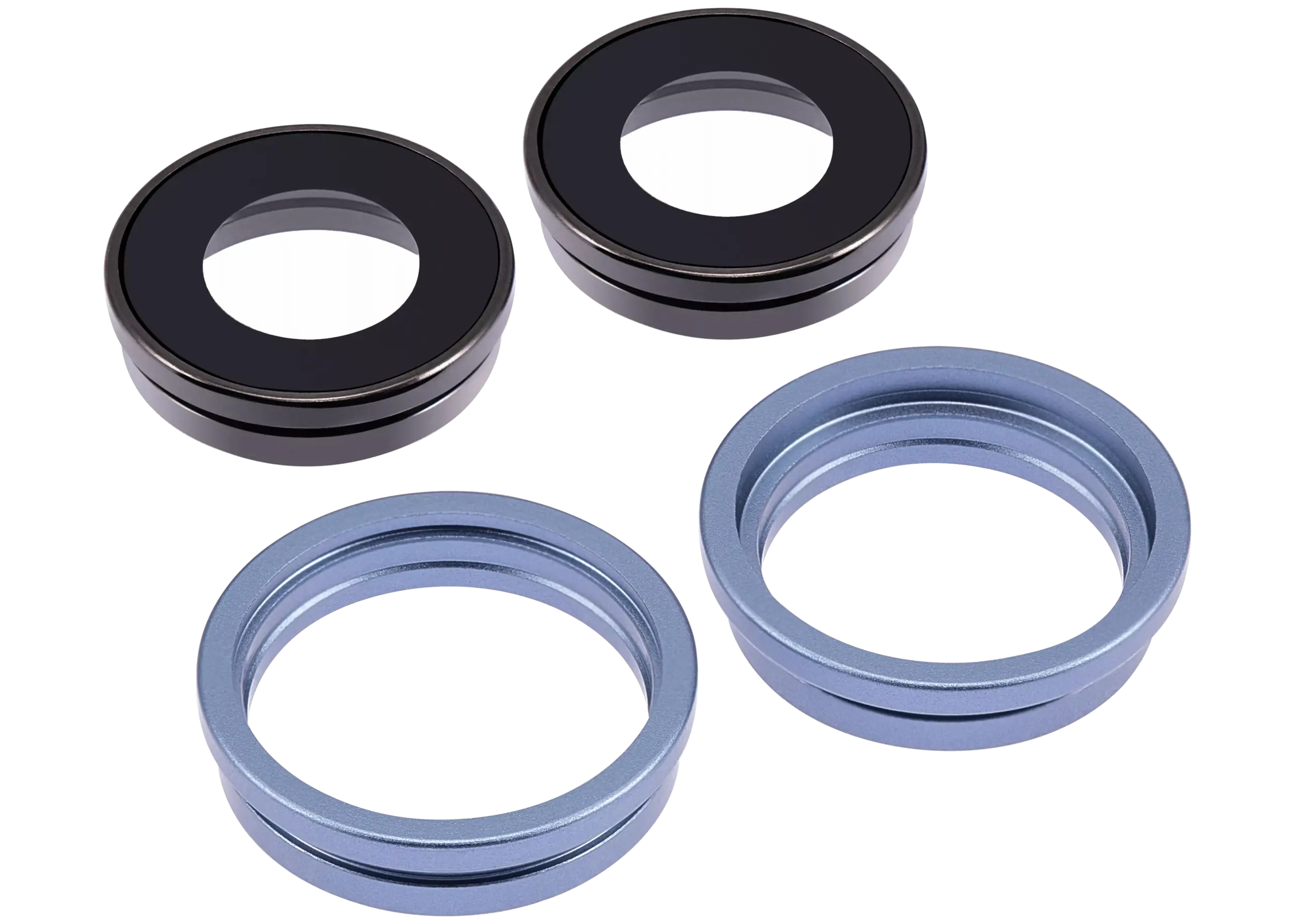 Rückkamera-Glas mit Halterung und Blende für iPhone 14 / 14 Plus (2-teiliges Set) (Aftermarket Plus) (Blue (Blau)) – Bild 4