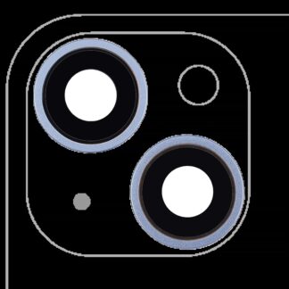 Rückkamera-Glas mit Halterung und Blende für iPhone 14 / 14 Plus (2-teiliges Set) (Aftermarket Plus) (Blue (Blau))
