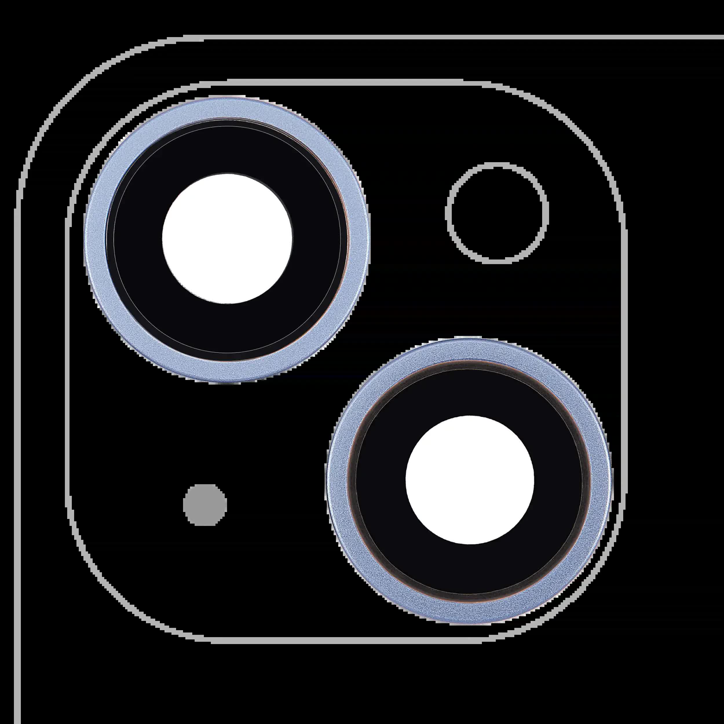 Rückkamera-Glas mit Halterung und Blende für iPhone 14 / 14 Plus (2-teiliges Set) (Aftermarket Plus) (Blue (Blau))