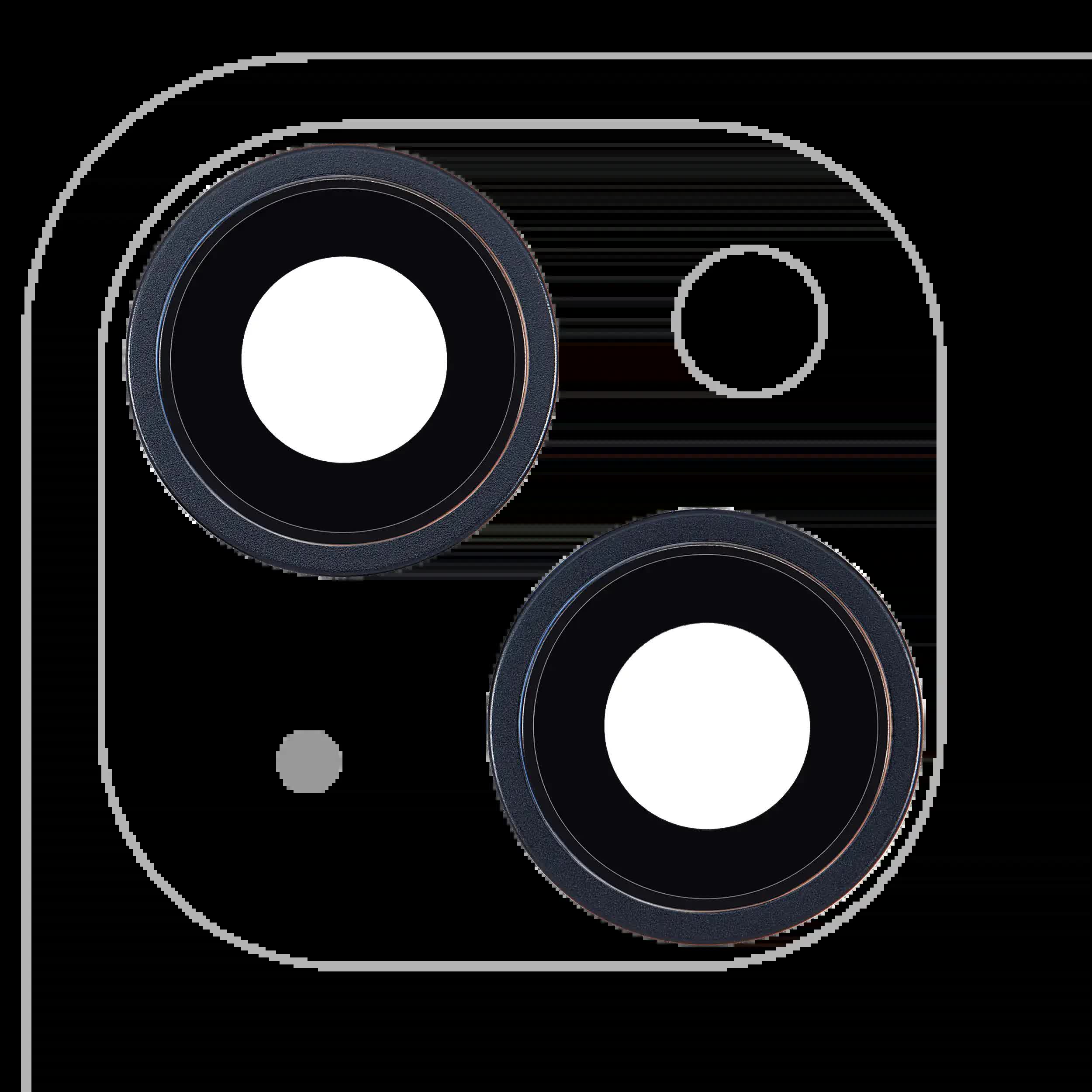 Rückkamera-Glas mit Halterung und Blende für iPhone 14 / 14 Plus (2-teiliges Set) (Aftermarket Plus) (Midnight)