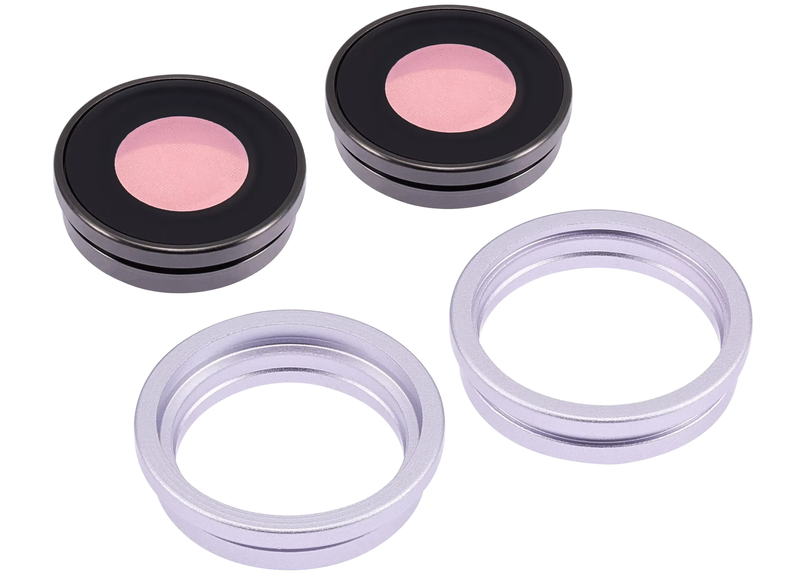 Rückkamera-Glas mit Halterung und Blende für iPhone 14 / 14 Plus (2-teiliges Set) (Aftermarket Plus) (Purple (Violett)) – Bild 4