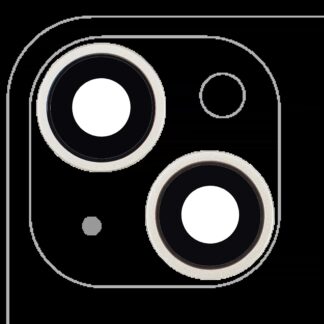 Rückkamera-Glas mit Halterung und Blende für iPhone 14 / 14 Plus (2-teiliges Set) (Aftermarket Plus) (Starlight)