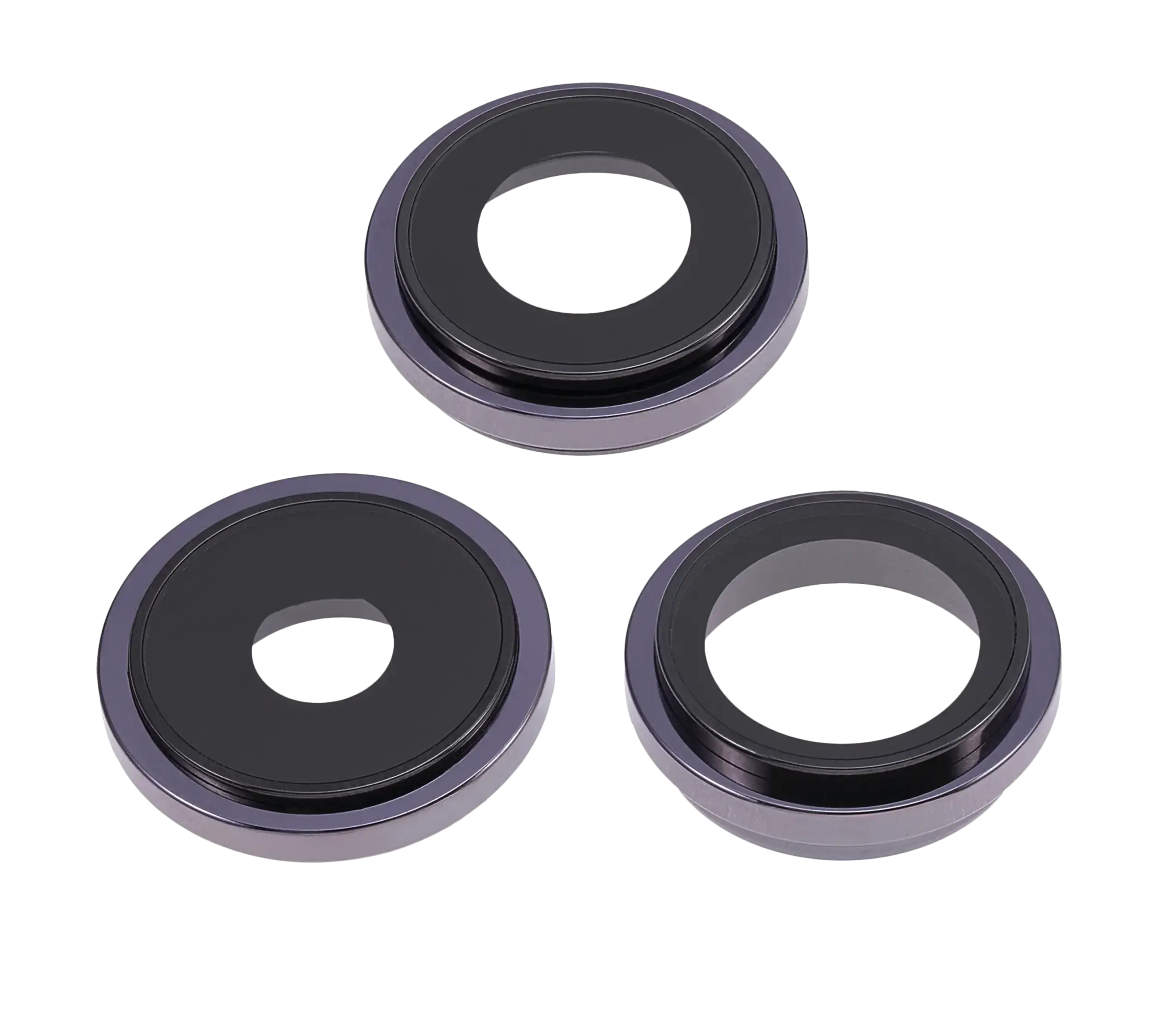 Rückkamera-Glas mit Halterung und Blende für iPhone 14 Pro / 14 Pro Max (3-teiliges Set) (Aftermarket Plus) (Deep Purple) – Bild 3