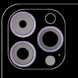 Rückkamera-Glas mit Halterung und Blende für iPhone 14 Pro / 14 Pro Max (3-teiliges Set) (Aftermarket Plus) (Deep Purple)