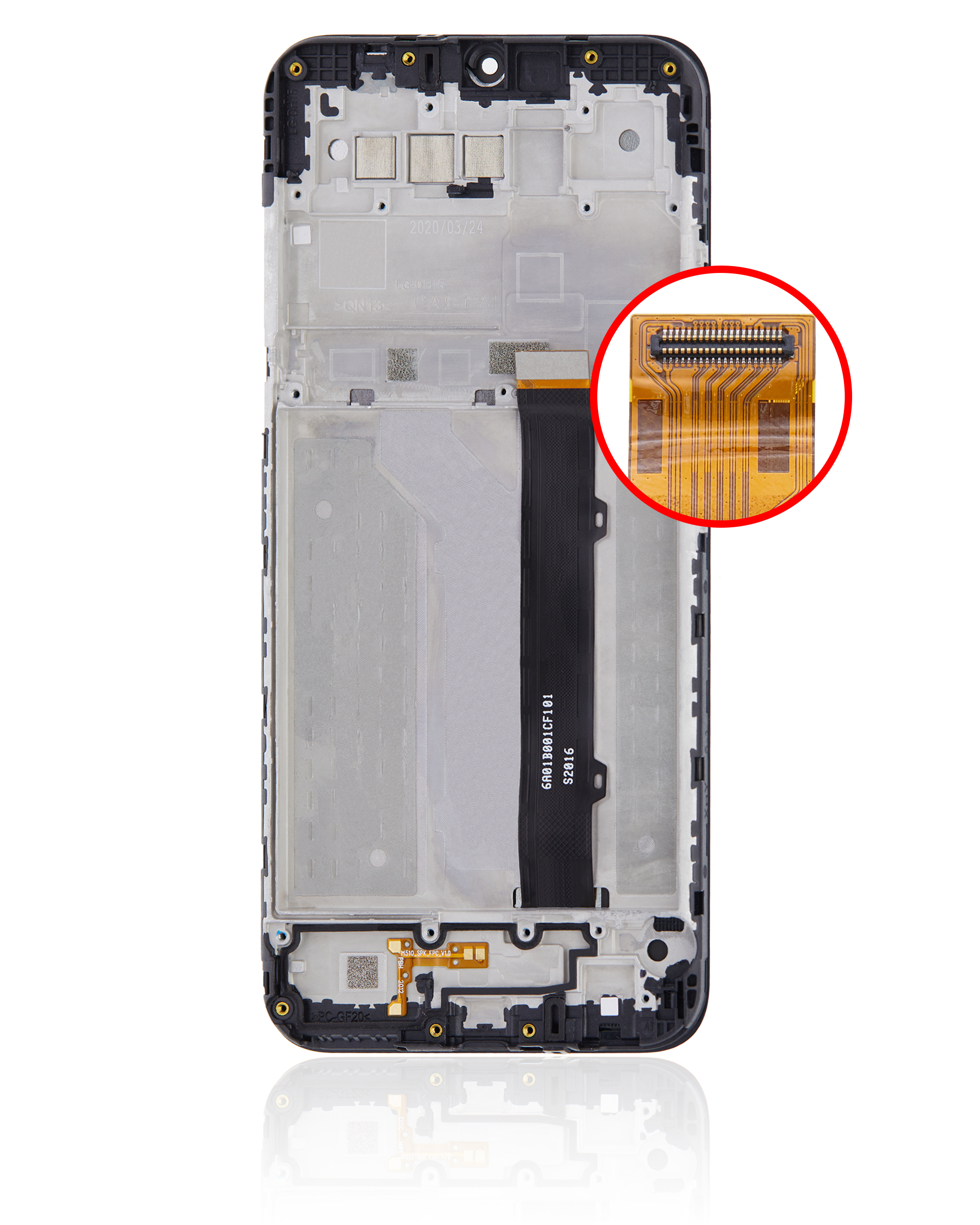 LCD Display mit Rahmen für LG K41S (professionell aufgearbeitet) – Bild 3