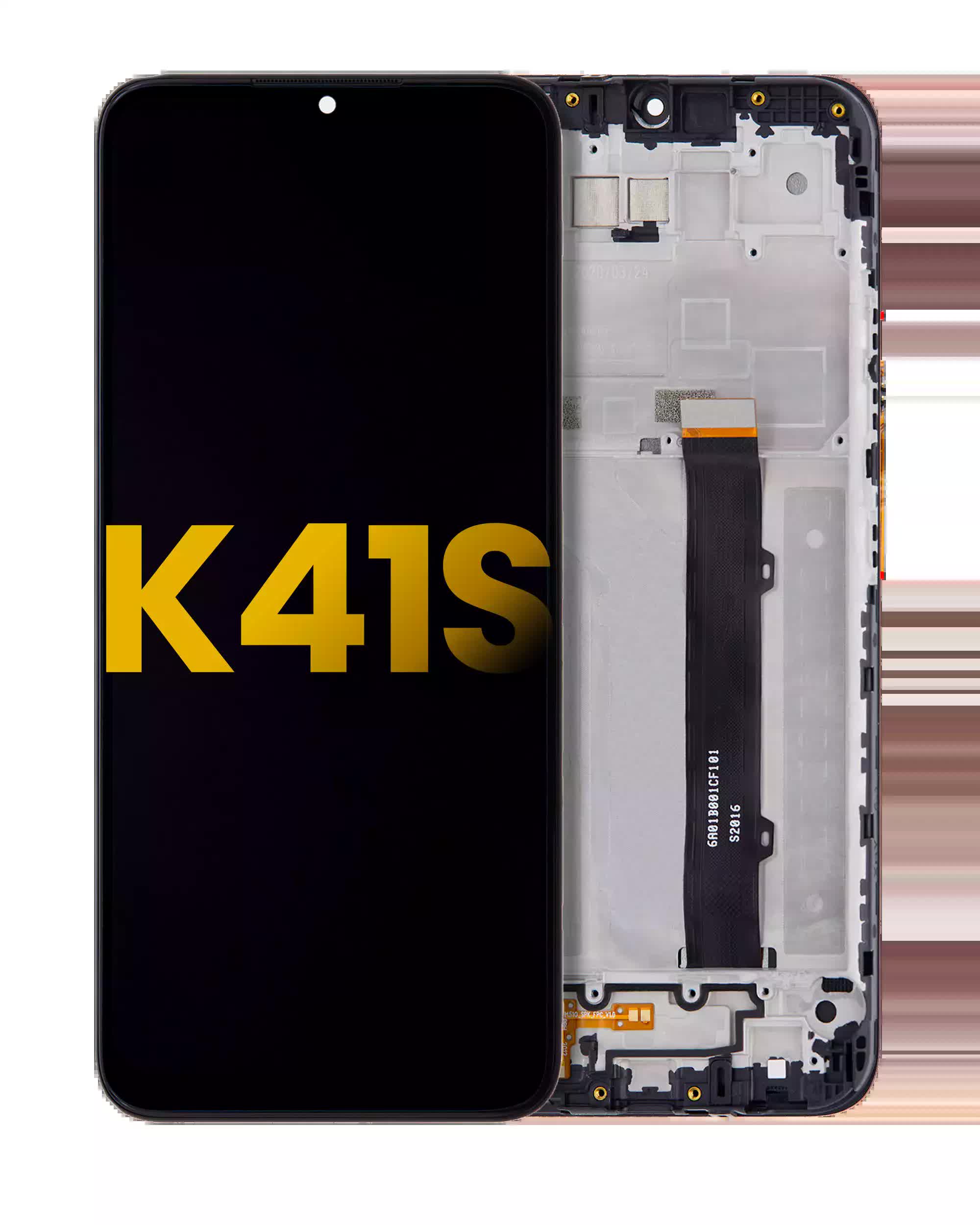 LCD Display mit Rahmen für LG K41S (professionell aufgearbeitet)