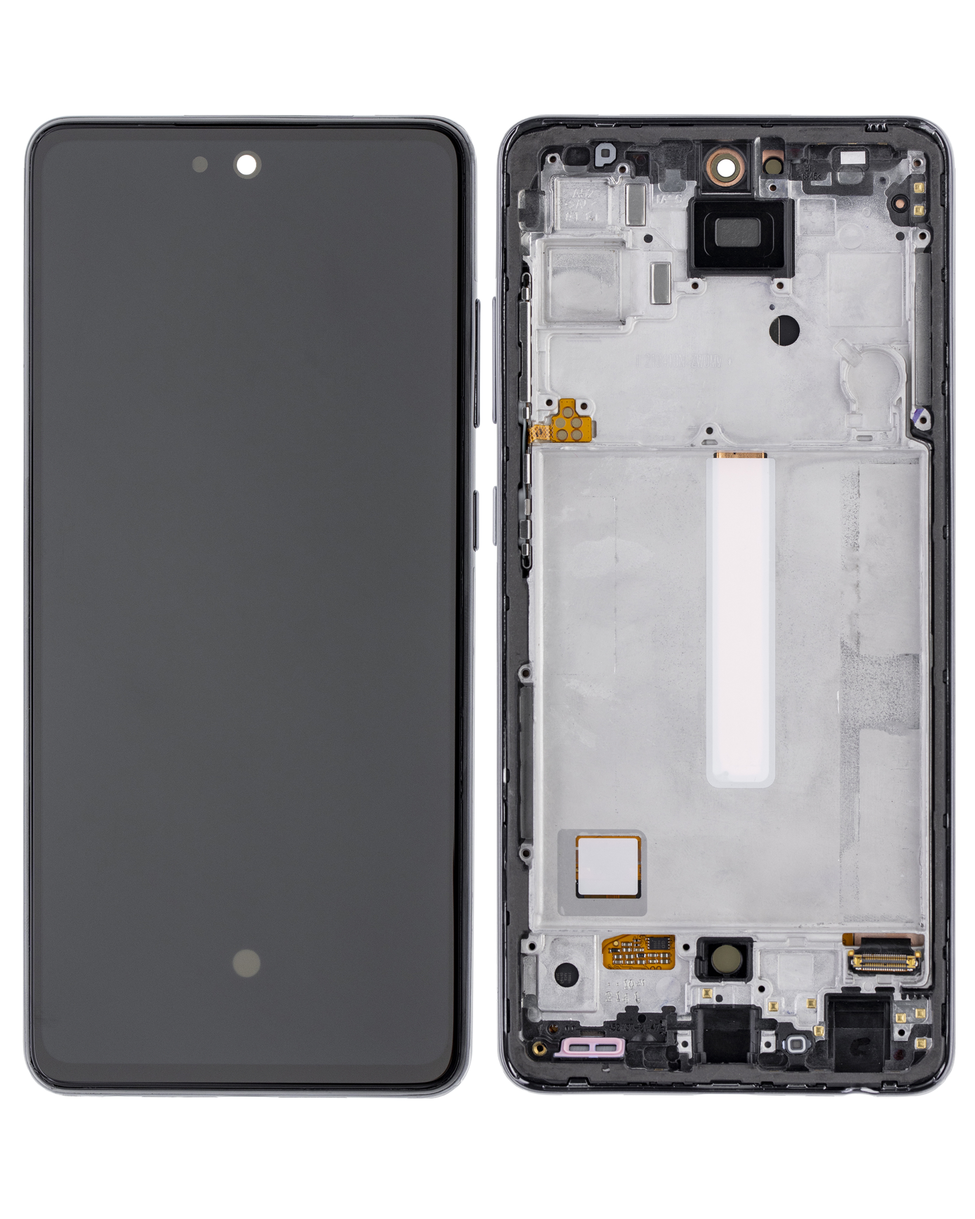 OLED Display mit Rahmen für Samsung Galaxy A52 4G (A525 / 2021) / A52 5G (A526 / 2021) / A52S 5G (A528 / 2021) (professionell aufgearbeitet) (Awesome Black) – Bild 2