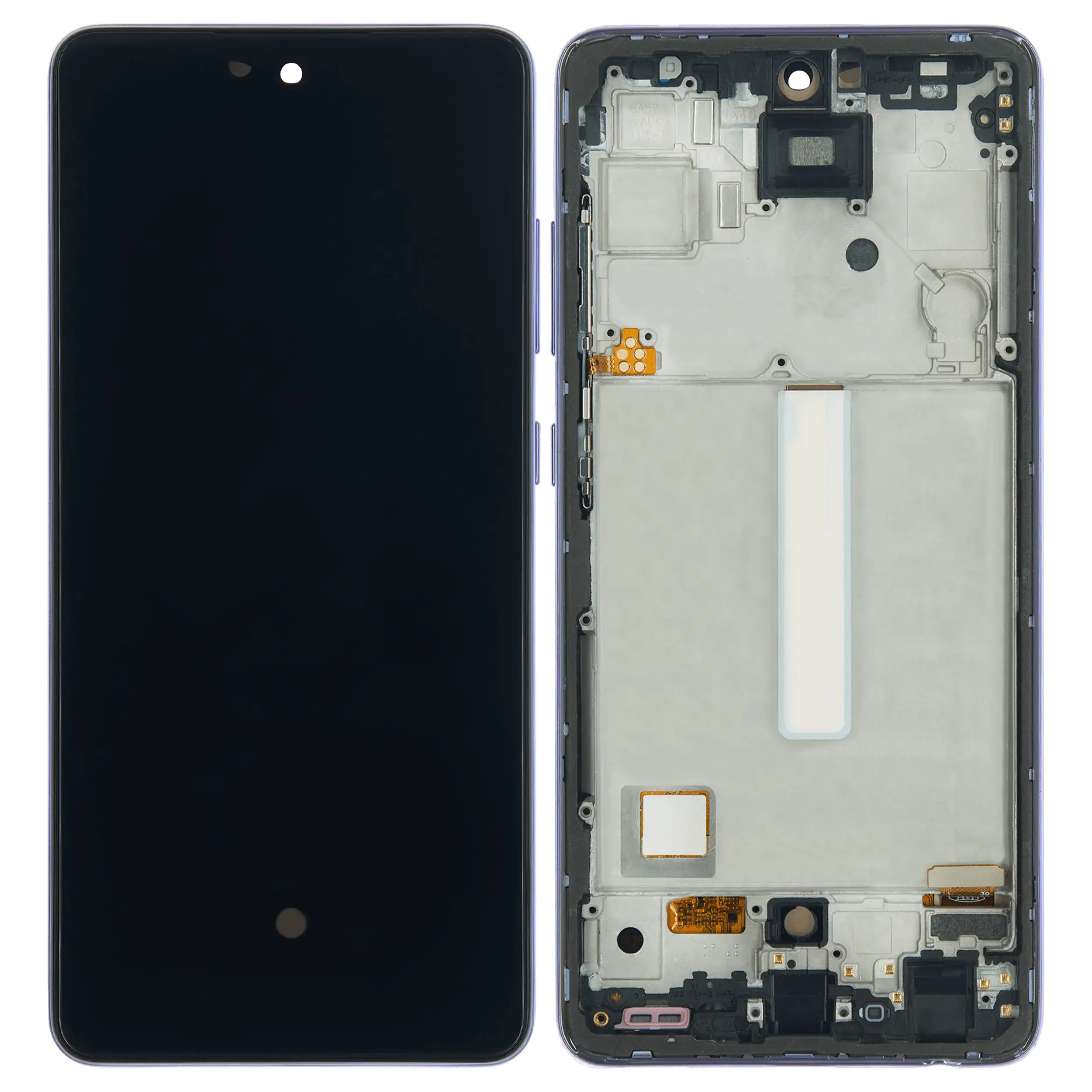 OLED Display mit Rahmen für Samsung Galaxy A52 4G (A525 / 2021) / A52 5G (A526 / 2021) / A52S 5G (A528 / 2021) (6.36") (Aftermarket Plus) (Awesome Vi – Bild 2