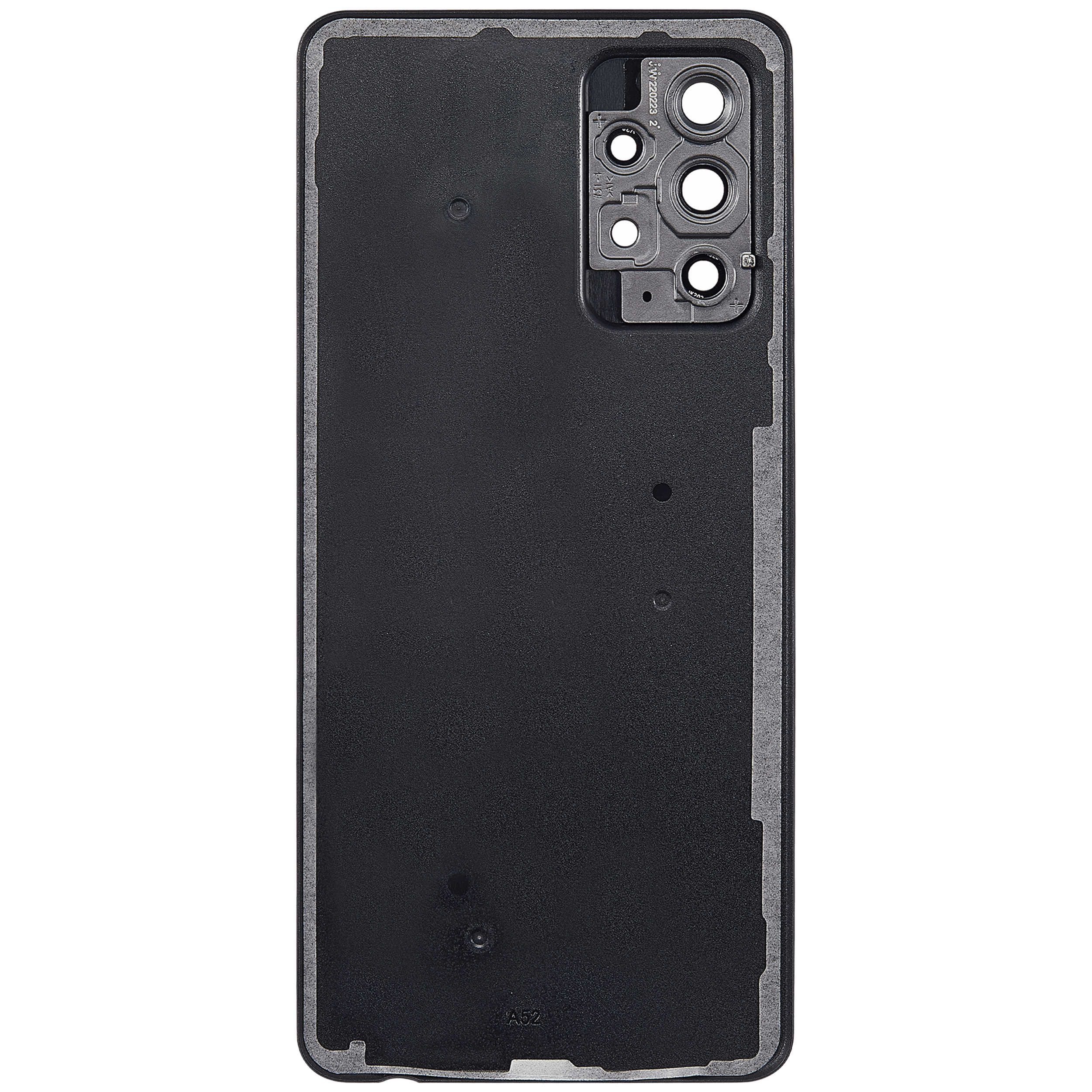 Rückdeckelglas mit Kameraglas für Samsung Galaxy A52 4G (A525 / 2021) (Aftermarket Plus) (Black (Schwarz)) – Bild 4