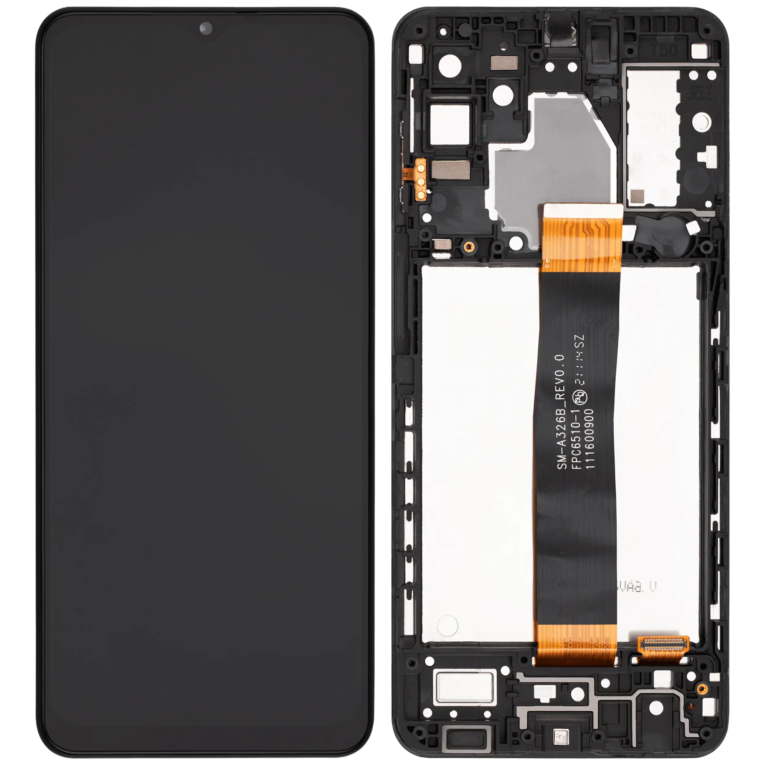 LCD Display mit Rahmen für Samsung Galaxy A32 5G (A326 / 2021) (alle Modelle) (professionell aufgearbeitet) (Awesome Black) – Bild 2