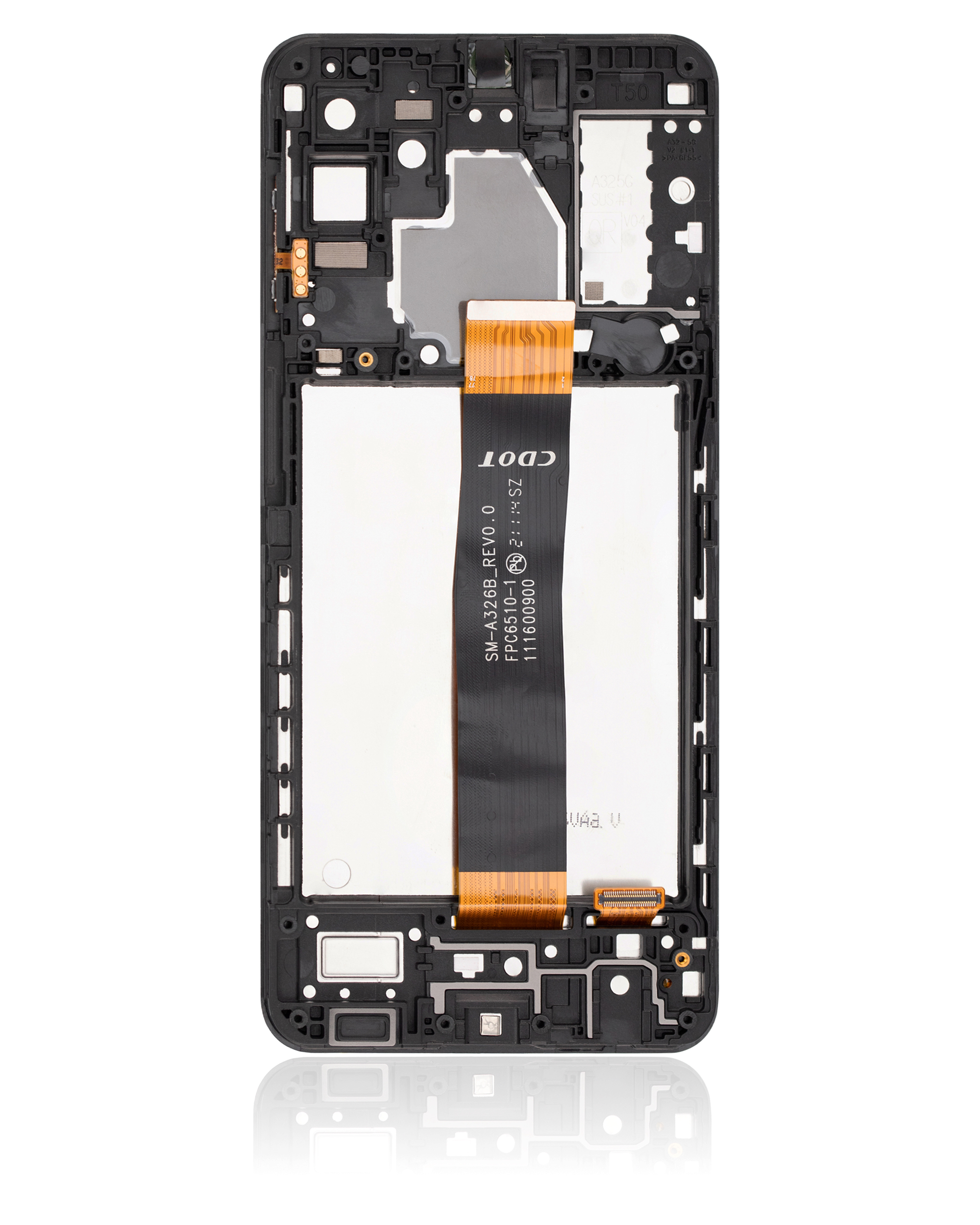 LCD Display mit Rahmen für Samsung Galaxy A32 5G (A326F/B/M / 2021) (International Dual Sim Model) (Service Pack) (Awesome Black) – Bild 3
