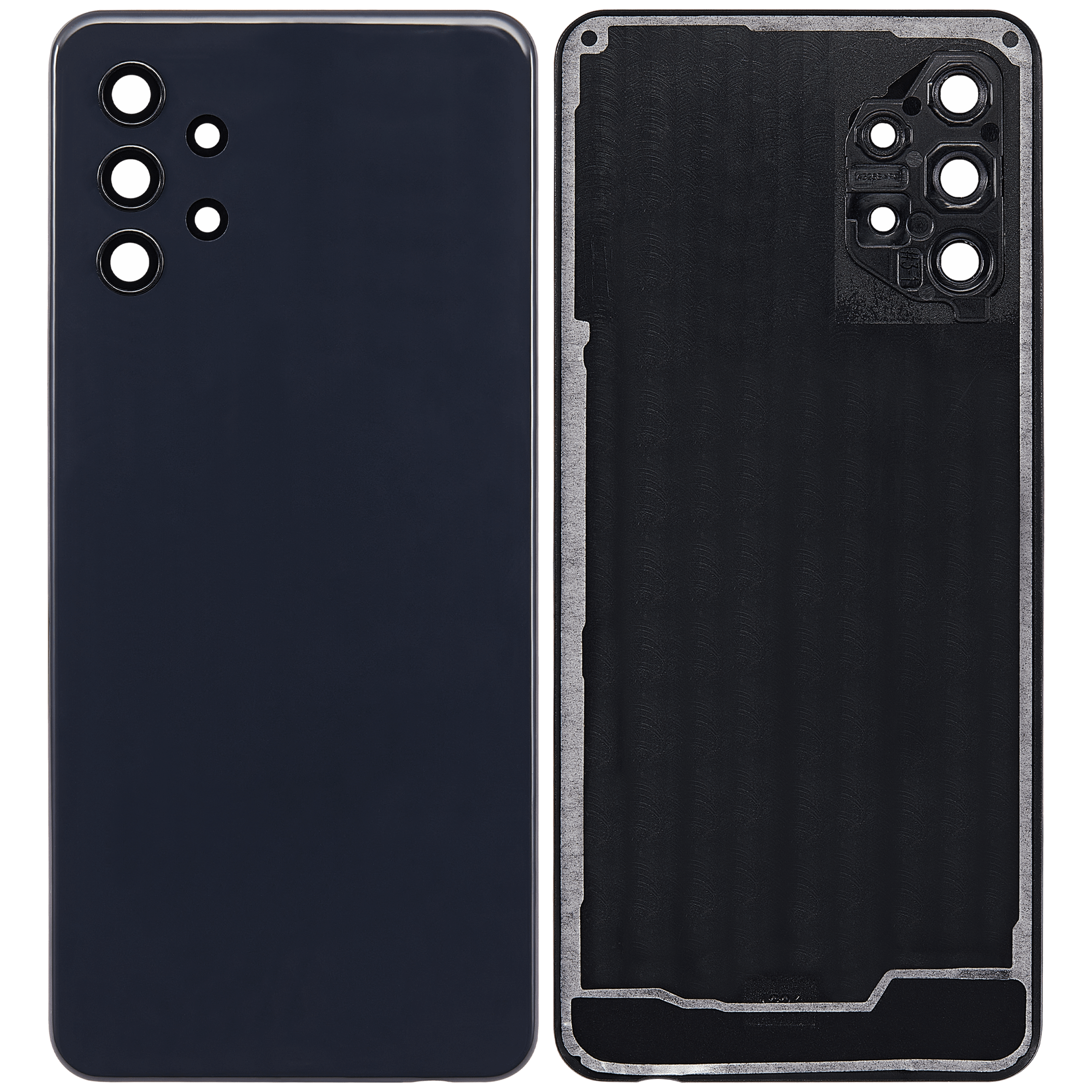Rückdeckelglas mit Kameraglas für Samsung Galaxy A32 5G (A326 / 2021) (Aftermarket Plus) (Awesome Black) – Bild 2