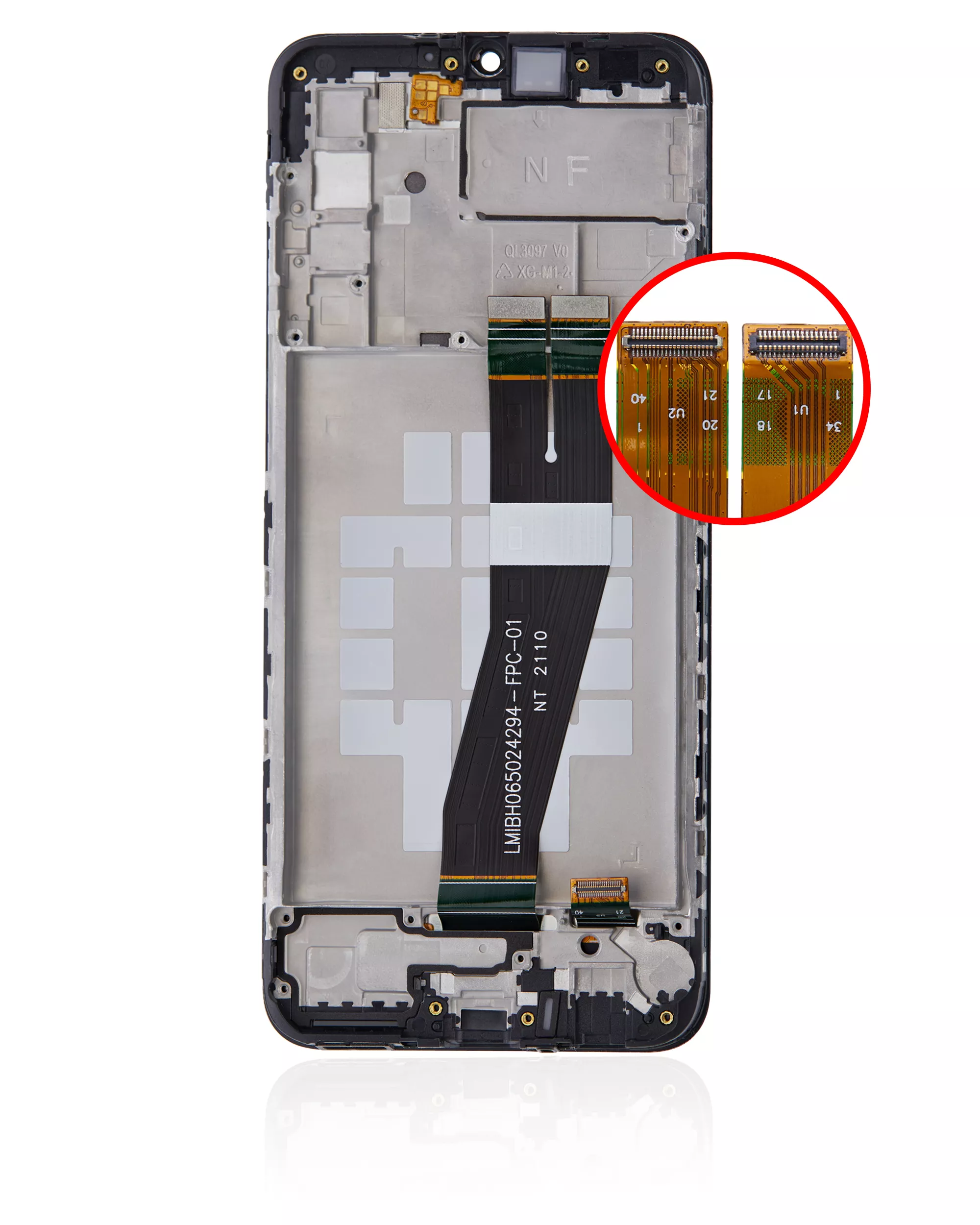 LCD Display mit Rahmen für Samsung Galaxy A02S (A025U / 2020) (US-Version) (Service Pack) – Bild 2