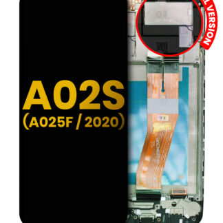 LCD Display mit Rahmen für Samsung Galaxy A02S (A025F / 2020) (International Version) (professionell aufgearbeitet)