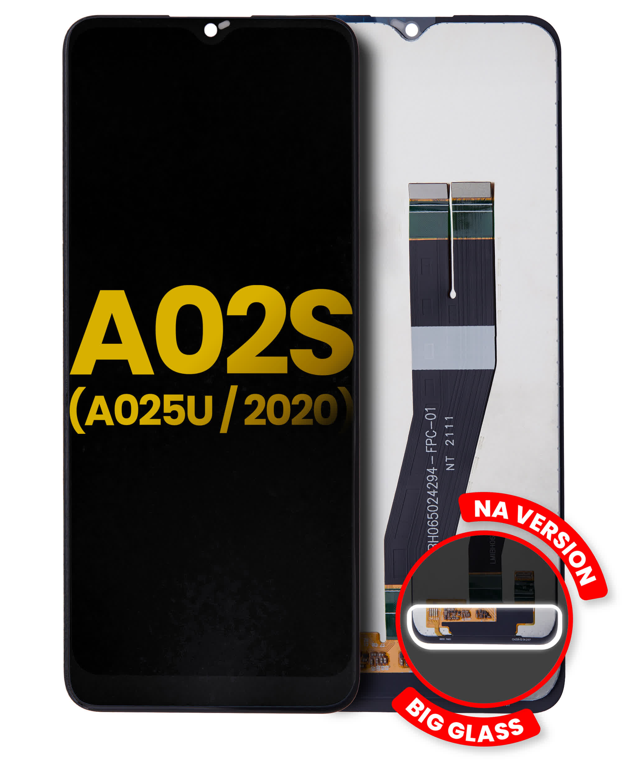 LCD Display ohne Rahmen für Samsung Galaxy A02S (A025U / 2020) (US-Version) (professionell aufgearbeitet)