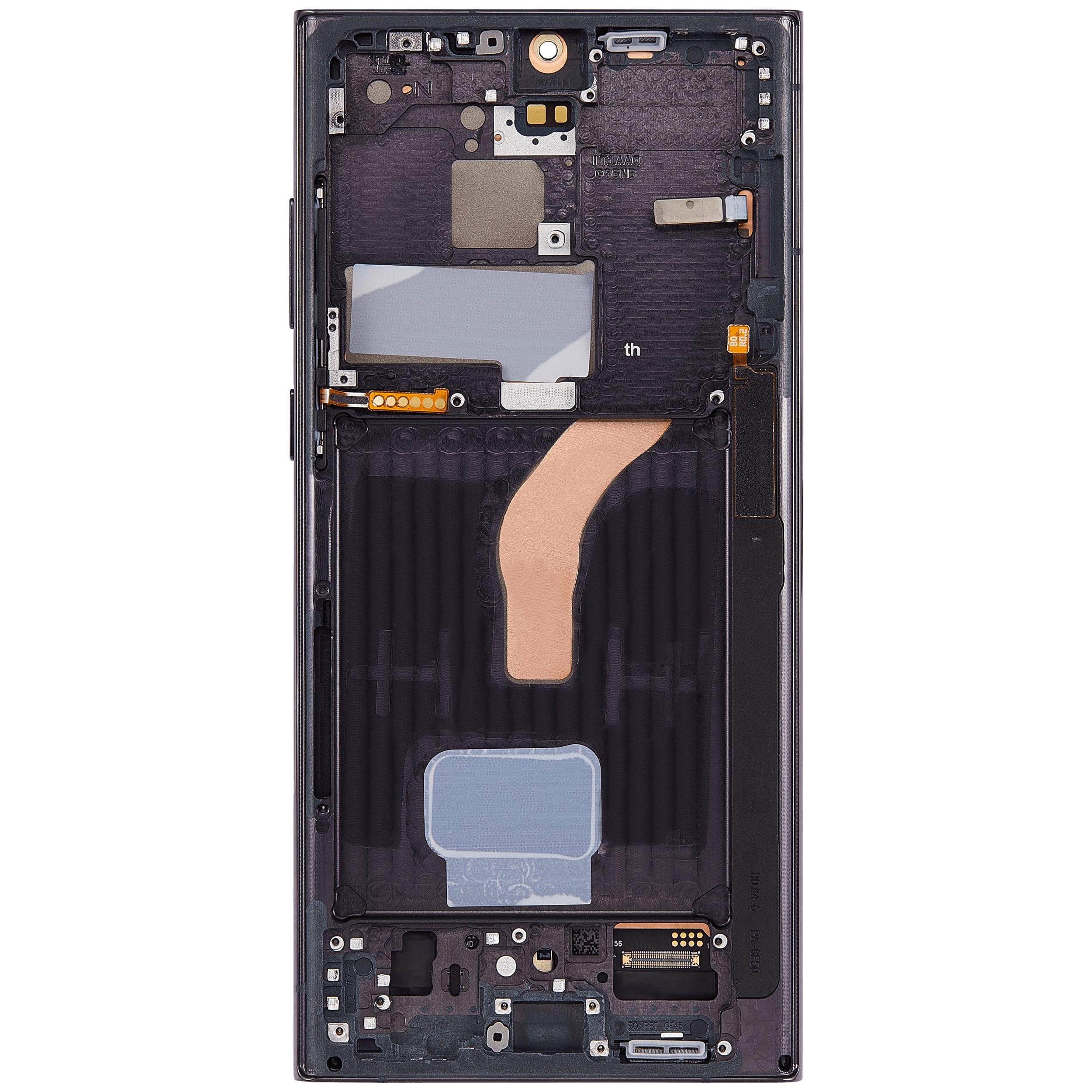 OLED Display mit Rahmen für Samsung Galaxy S22 Ultra 5G (Service Pack) (Phantom Black) – Bild 4