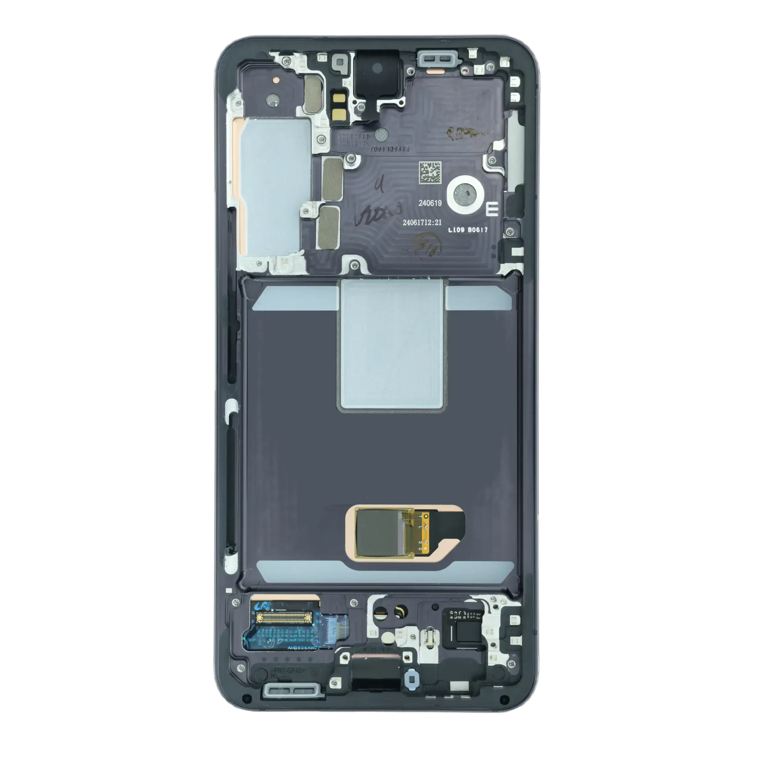 OLED Display mit Rahmen für Samsung Galaxy S22 5G (Service Pack) (Phantom Black) – Bild 3