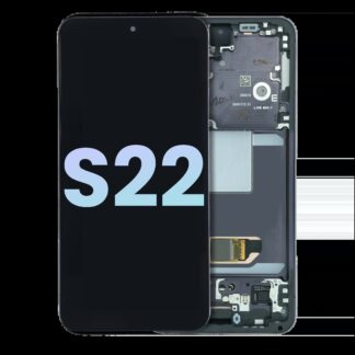 OLED Display mit Rahmen für Samsung Galaxy S22 5G (Service Pack) (Phantom Black)