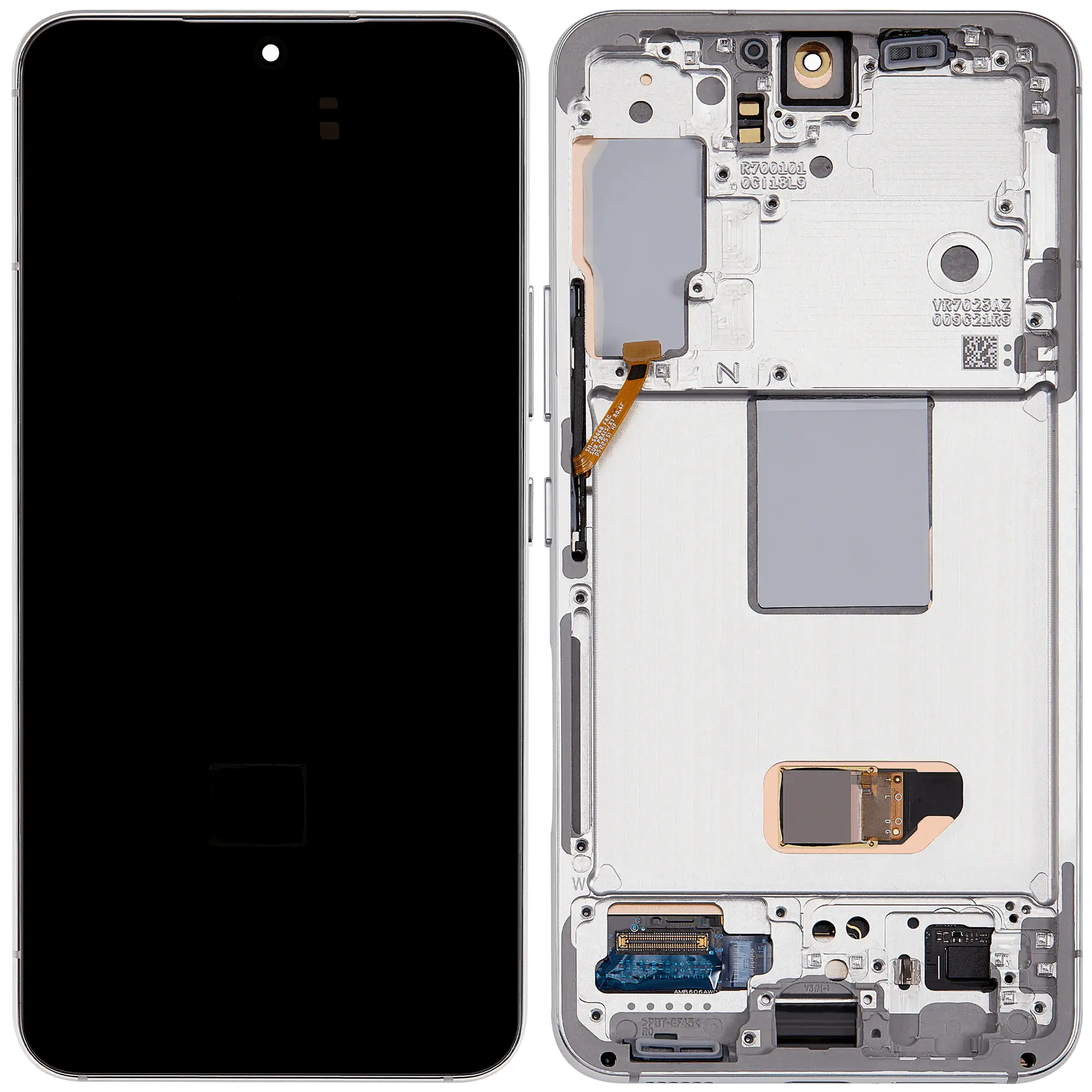 OLED Display mit Rahmen für Samsung Galaxy S22 5G (Service Pack) (White (Weiß)) – Bild 2