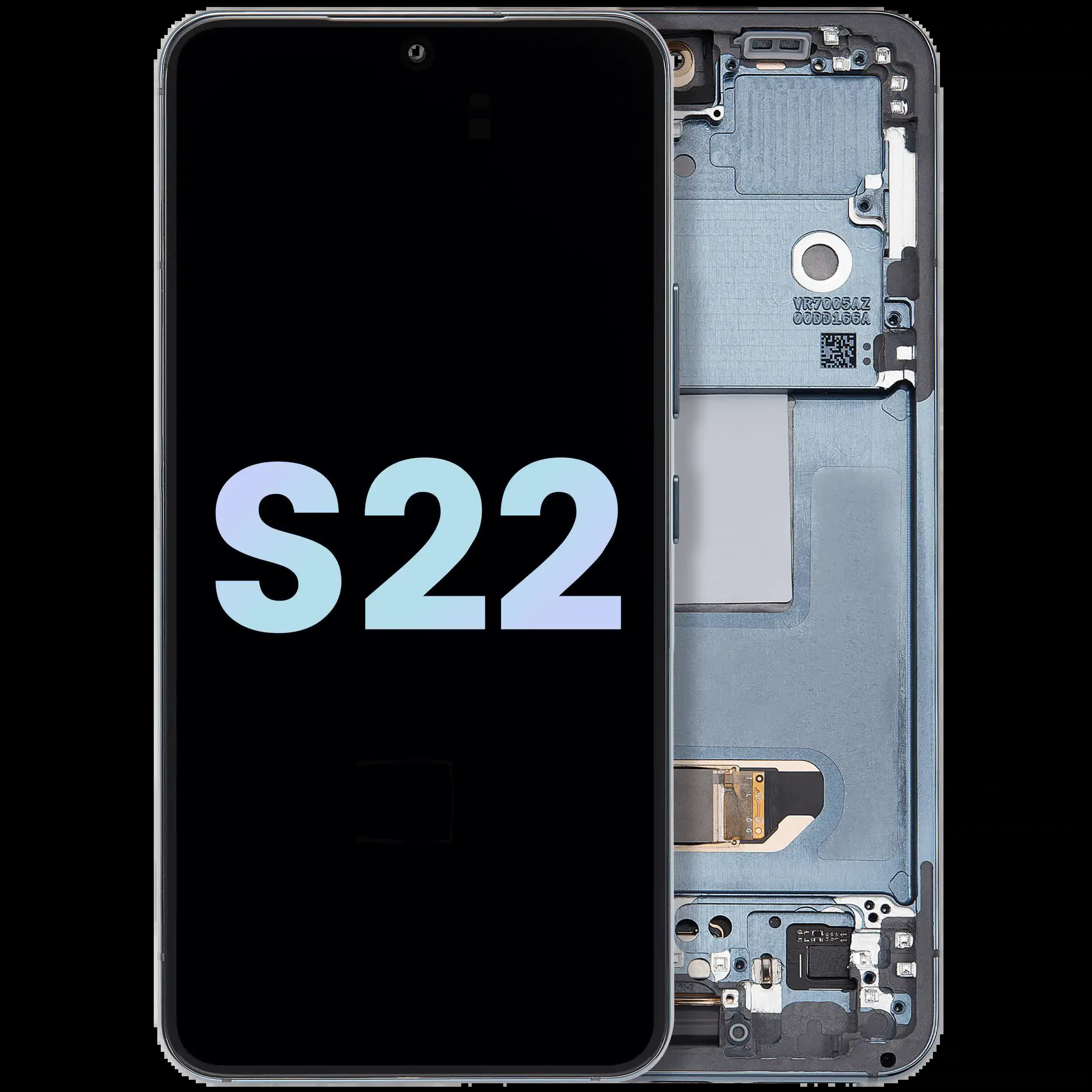 OLED Display mit Rahmen für Samsung Galaxy S22 5G (Service Pack) (Green (Grün))