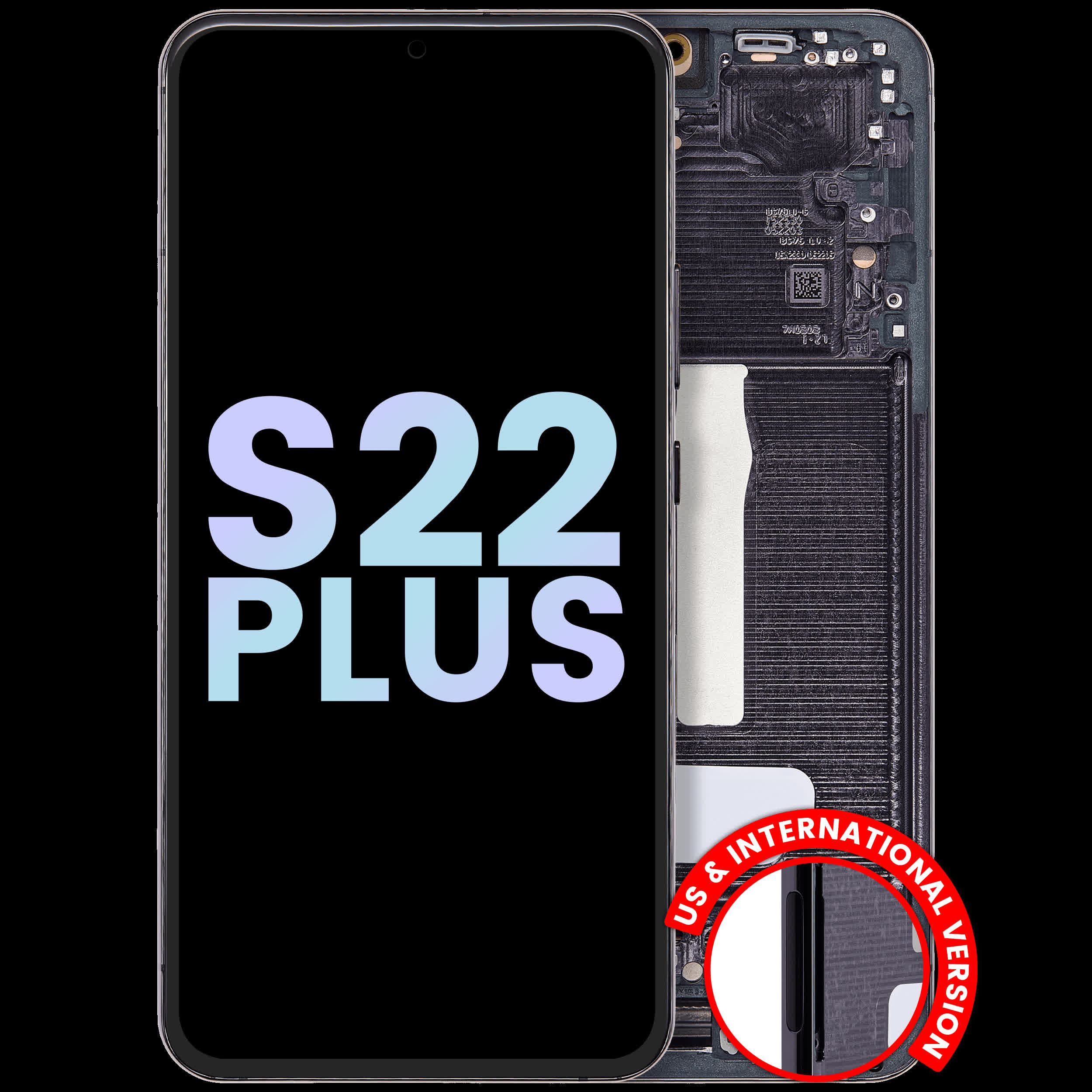 OLED Display mit Rahmen für Samsung Galaxy S22 Plus 5G (Service Pack) (Phantom Black)