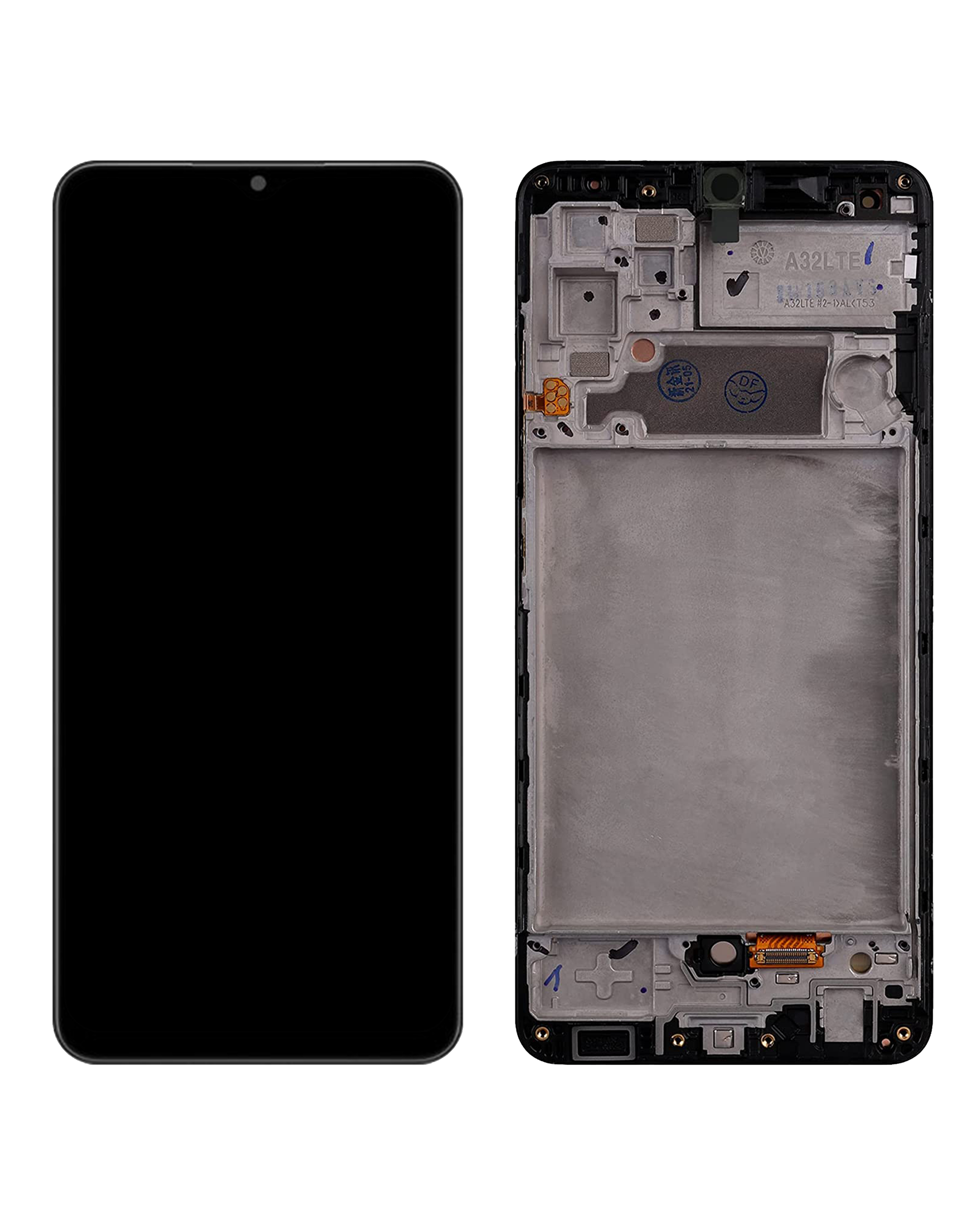 LCD Display mit Rahmen für Samsung Galaxy A32 4G (A325 / 2021) (Service Pack) (Awesome Black) – Bild 4