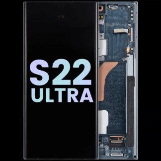 OLED Display mit Rahmen für Samsung Galaxy S22 Ultra 5G (Service Pack) (Green (Grün))