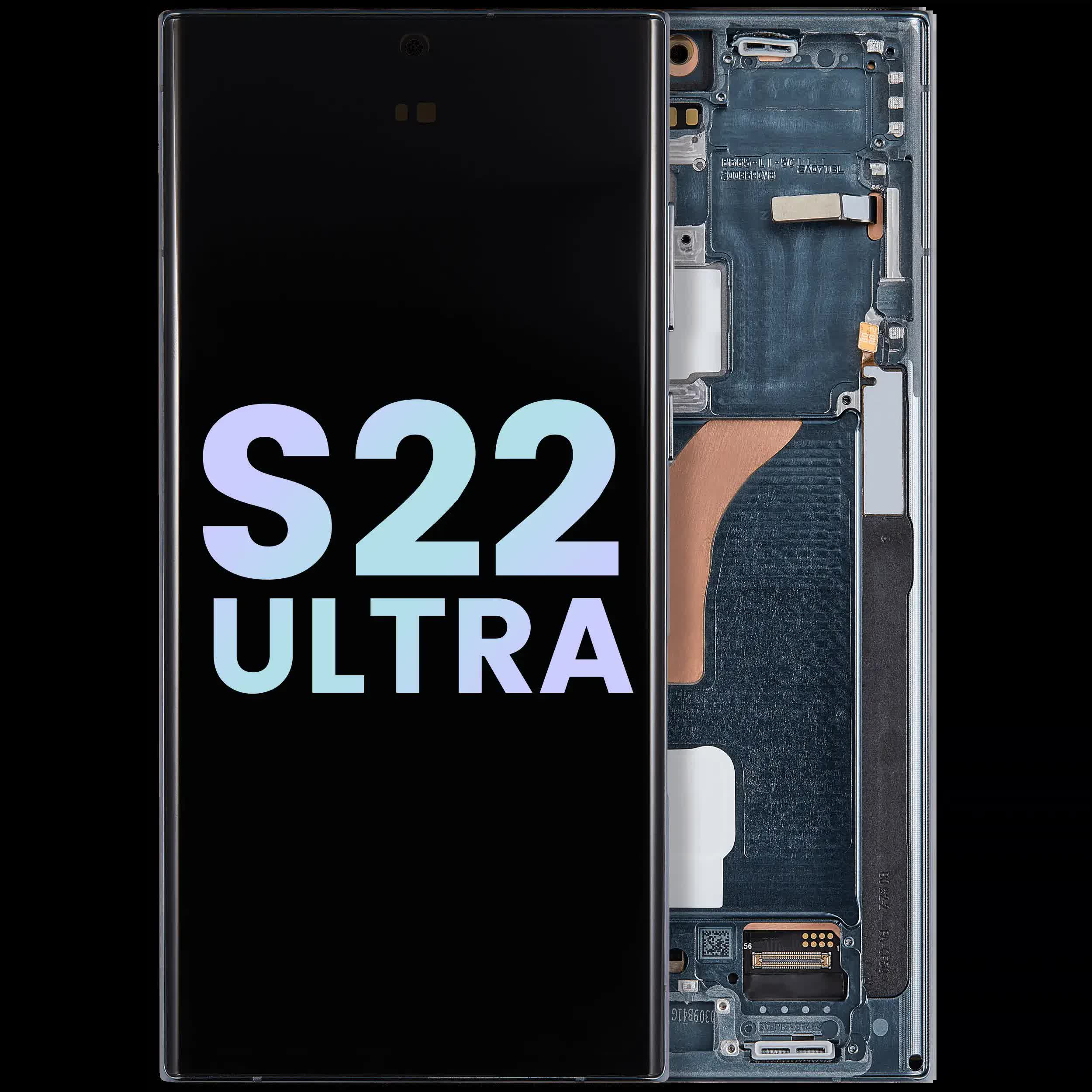 OLED Display mit Rahmen für Samsung Galaxy S22 Ultra 5G (Service Pack) (Green (Grün))