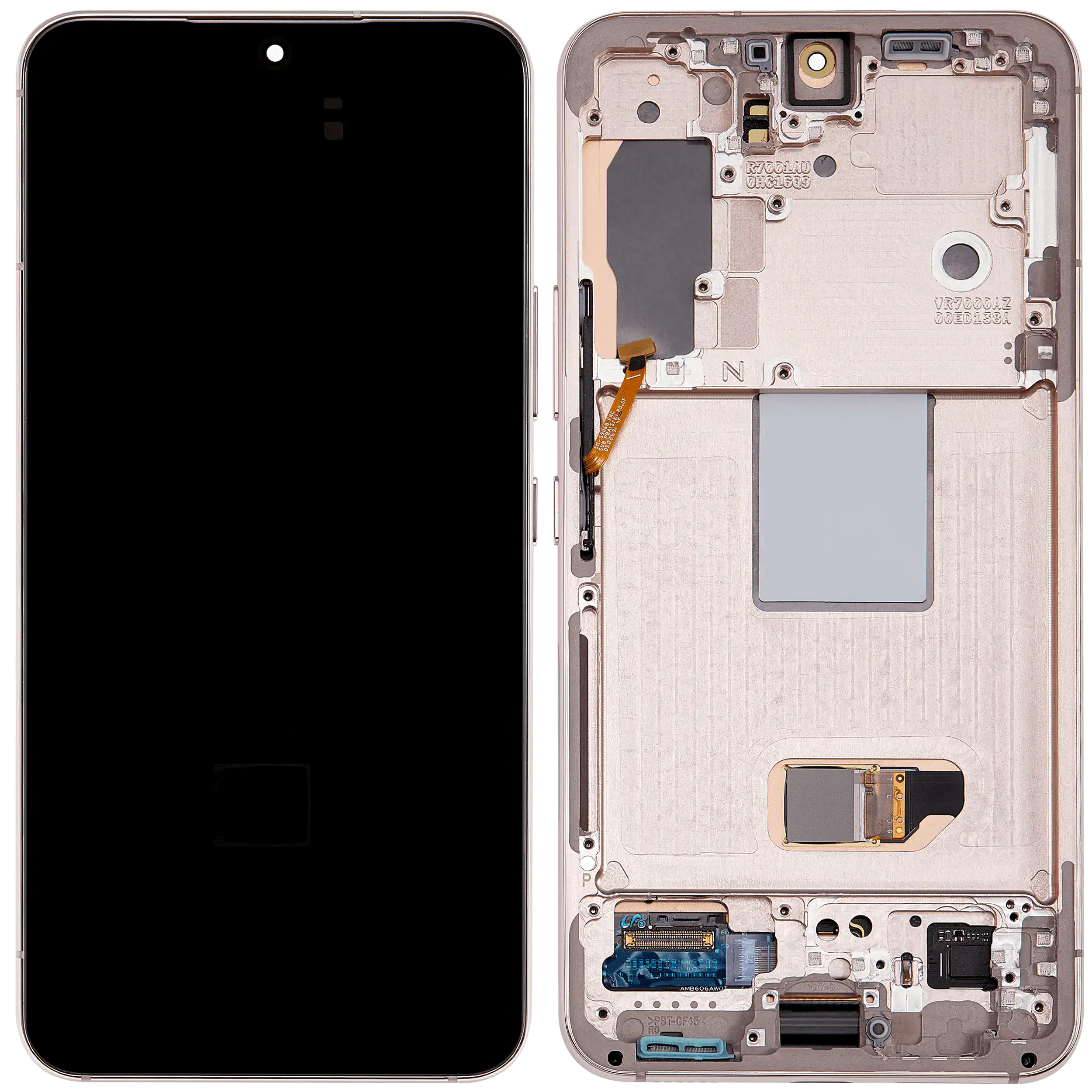 OLED Display mit Rahmen für Samsung Galaxy S22 5G (Service Pack) (Pink Gold) – Bild 2